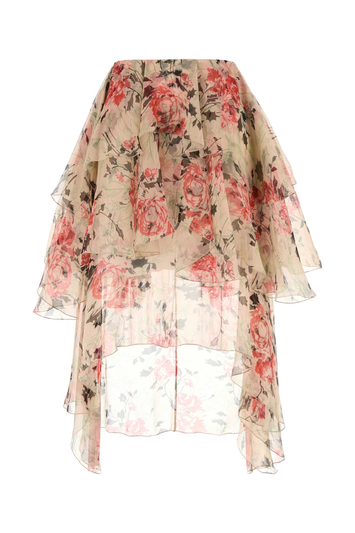 Loewe Women Printed Silk Skirt LOEWE