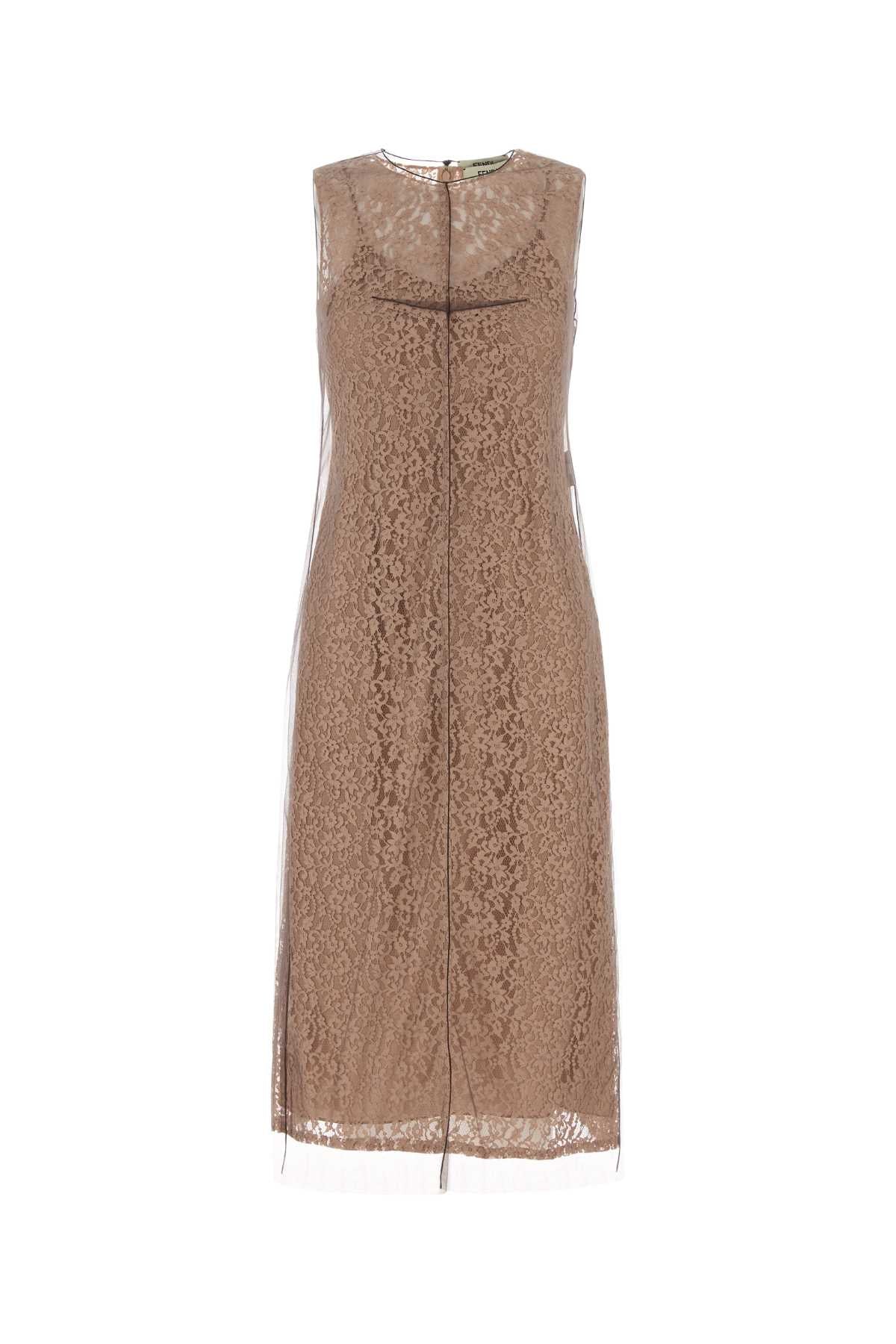 Fendi Women Biscuit Lace Dress FENDI