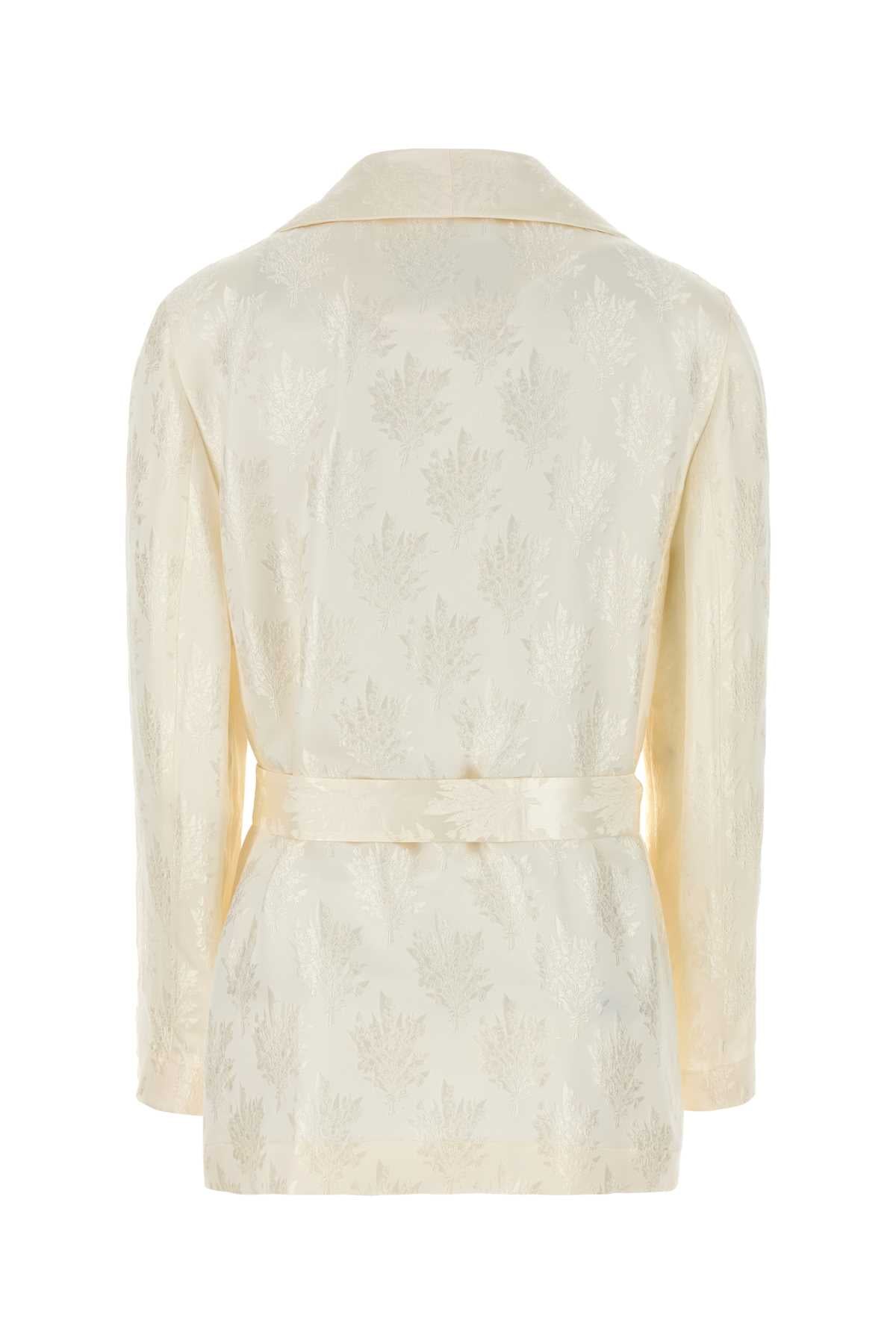 Fendi Women White Silk Blazer FENDI