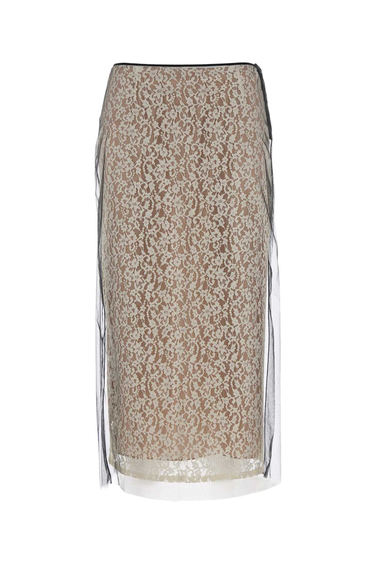 Fendi Women Black Lace Skirt FENDI