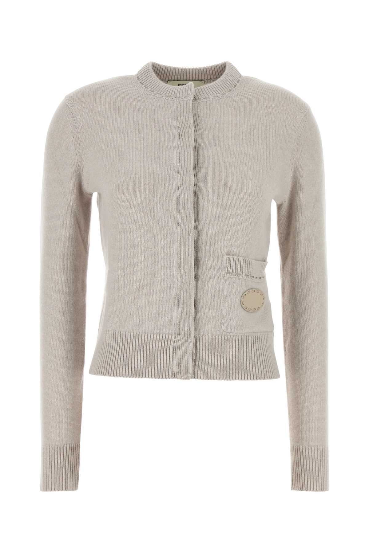 Fendi Women Cappuccino Cashmere Cardigan FENDI