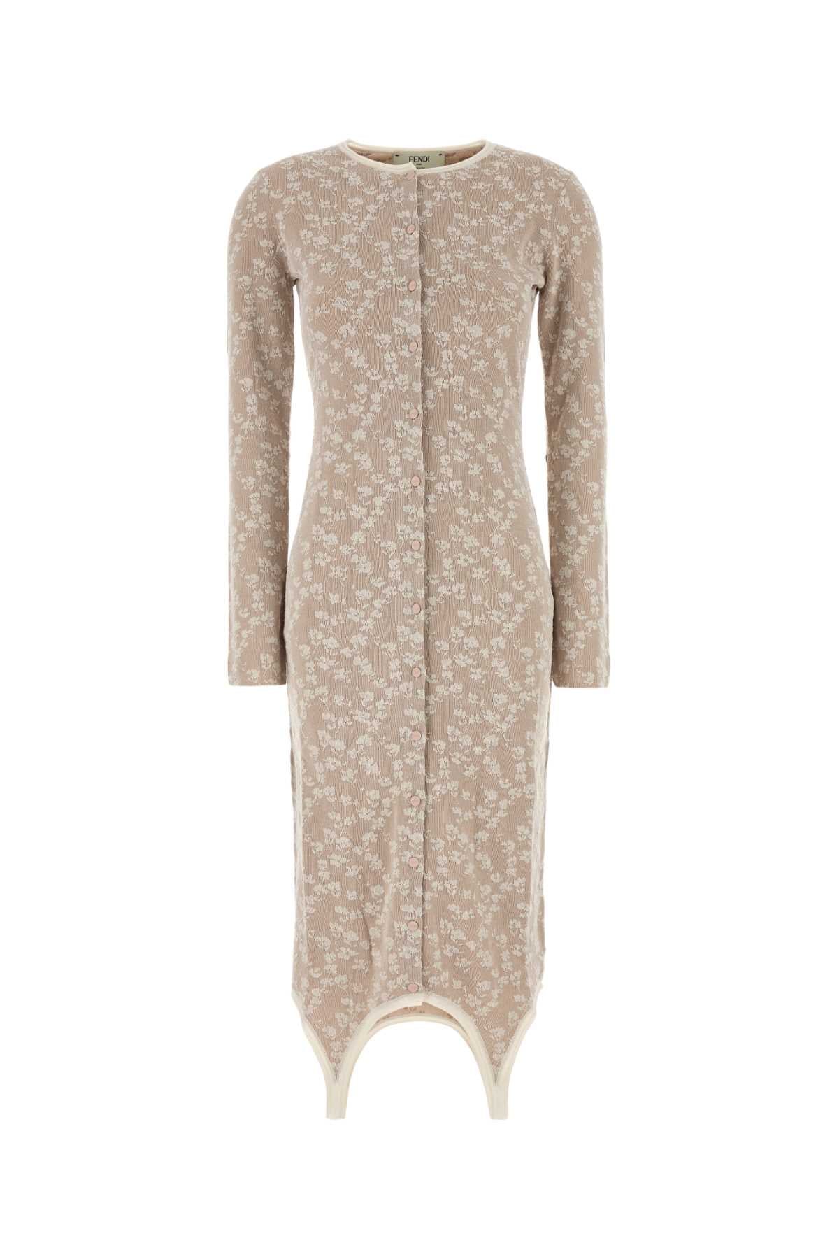 Fendi Women Embroidered Cotton Blend Dress FENDI