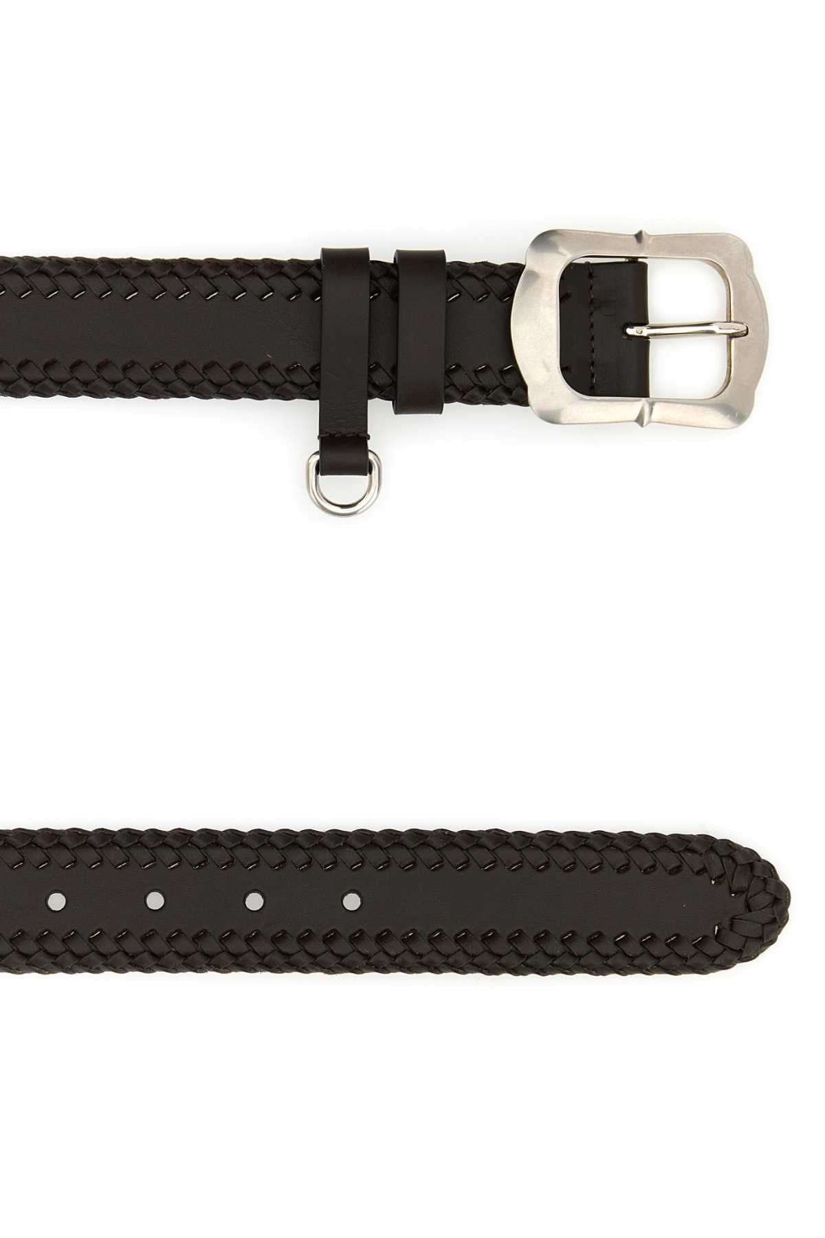 Prada Women Brown Leather Belt PRADA