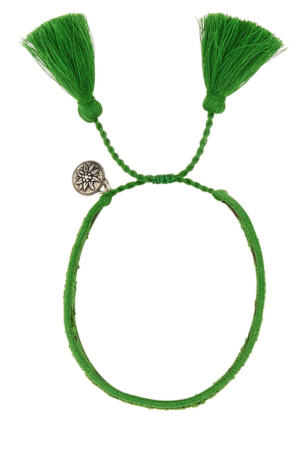 Prada Women Two-Tone Suede And Fabric Bracelet PRADA