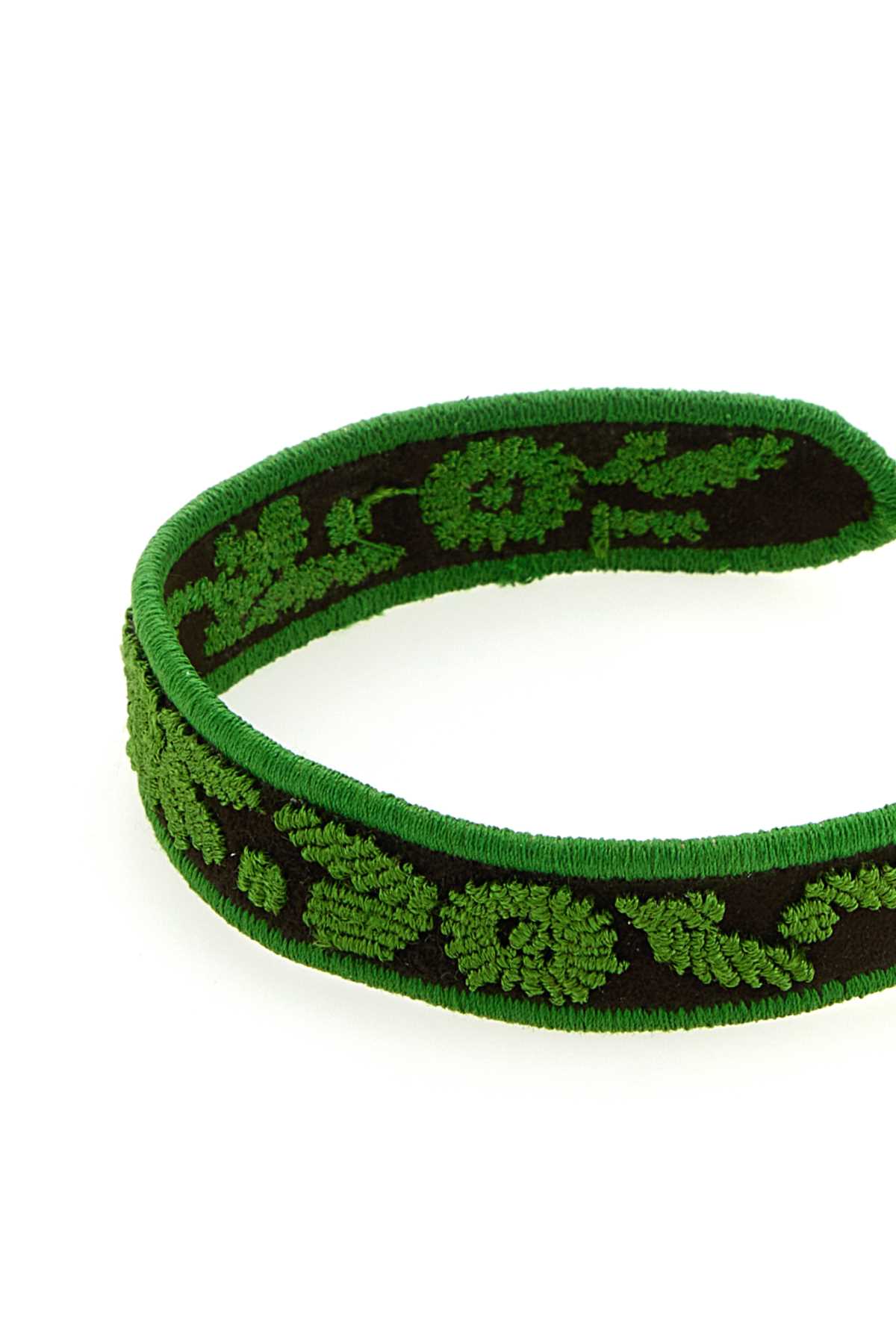 Prada Women Two-Tone Suede And Fabric Bracelet PRADA