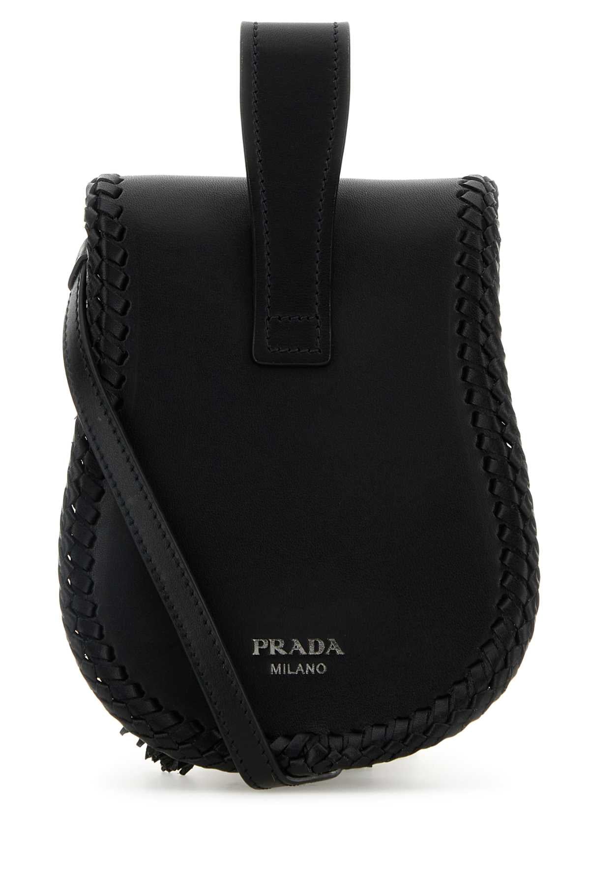Prada Women Black Leather Crossbody Bag PRADA