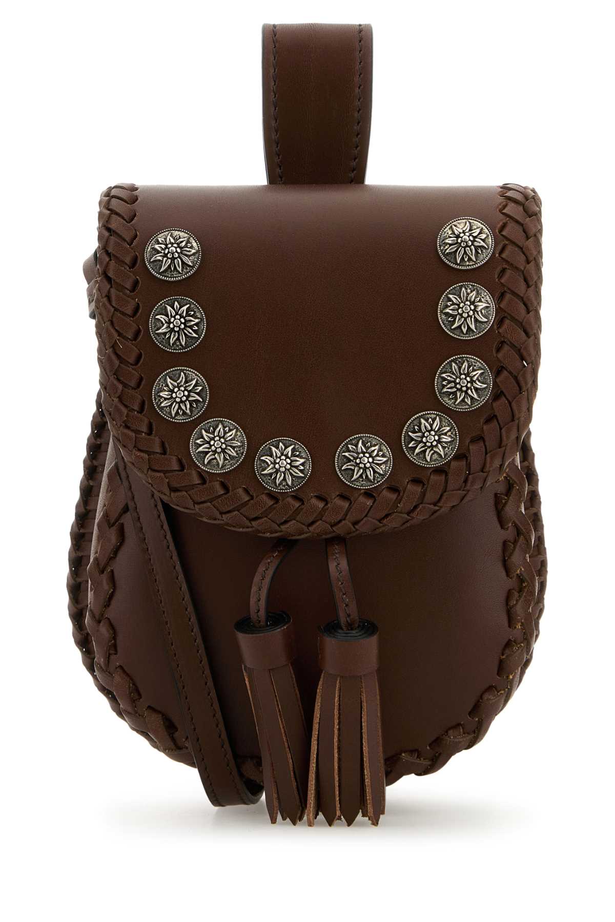 Prada Women Brown Leather Crossbody Bag PRADA