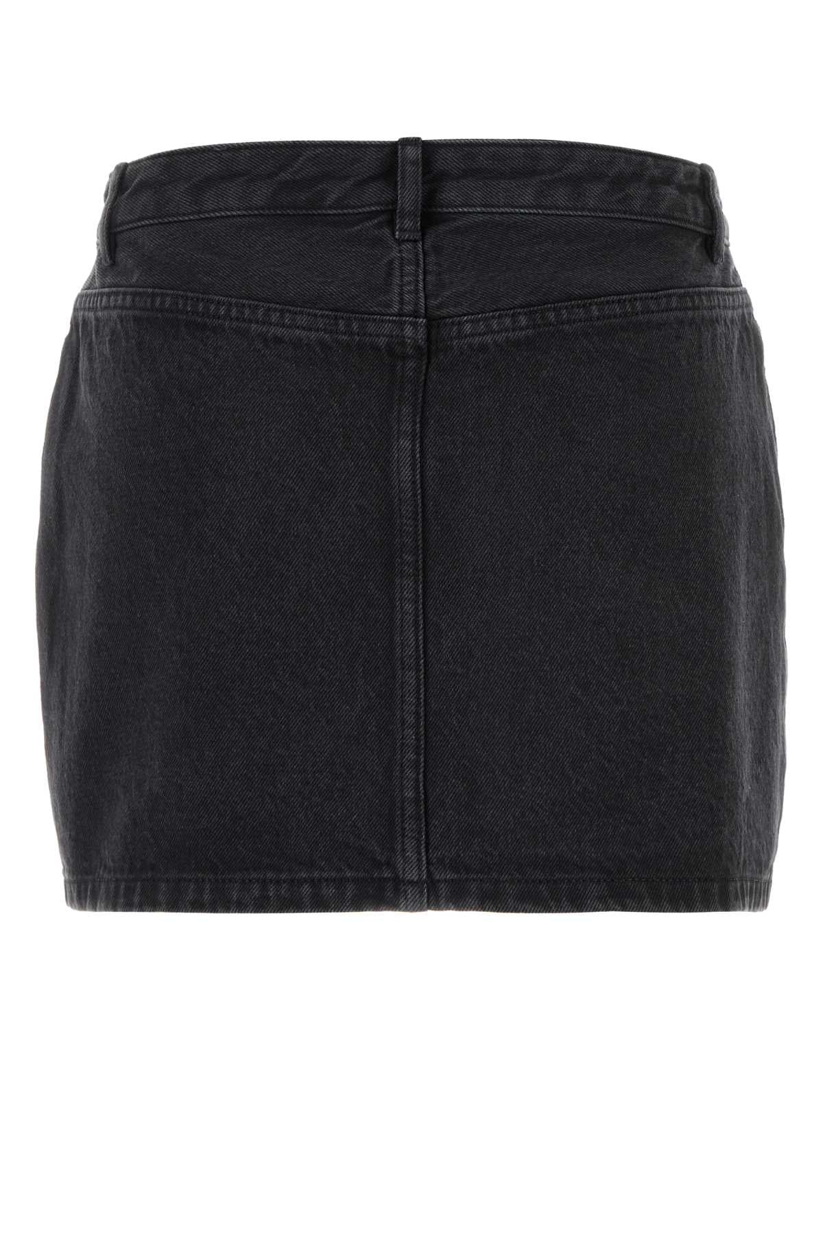 A.P.C. Women Black Denim Mini Skirt A.P.C.