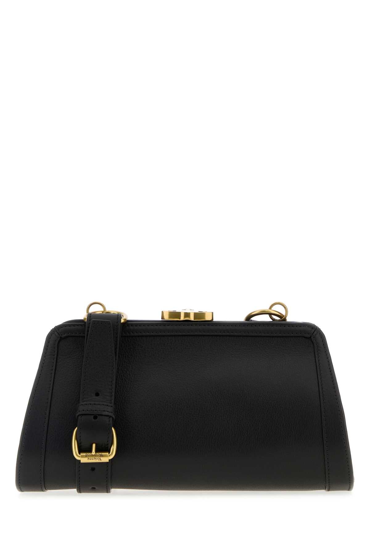 Vivienne Westwood Women Black Leather Ascot Crossbody Bag VIVIENNE WESTWOOD