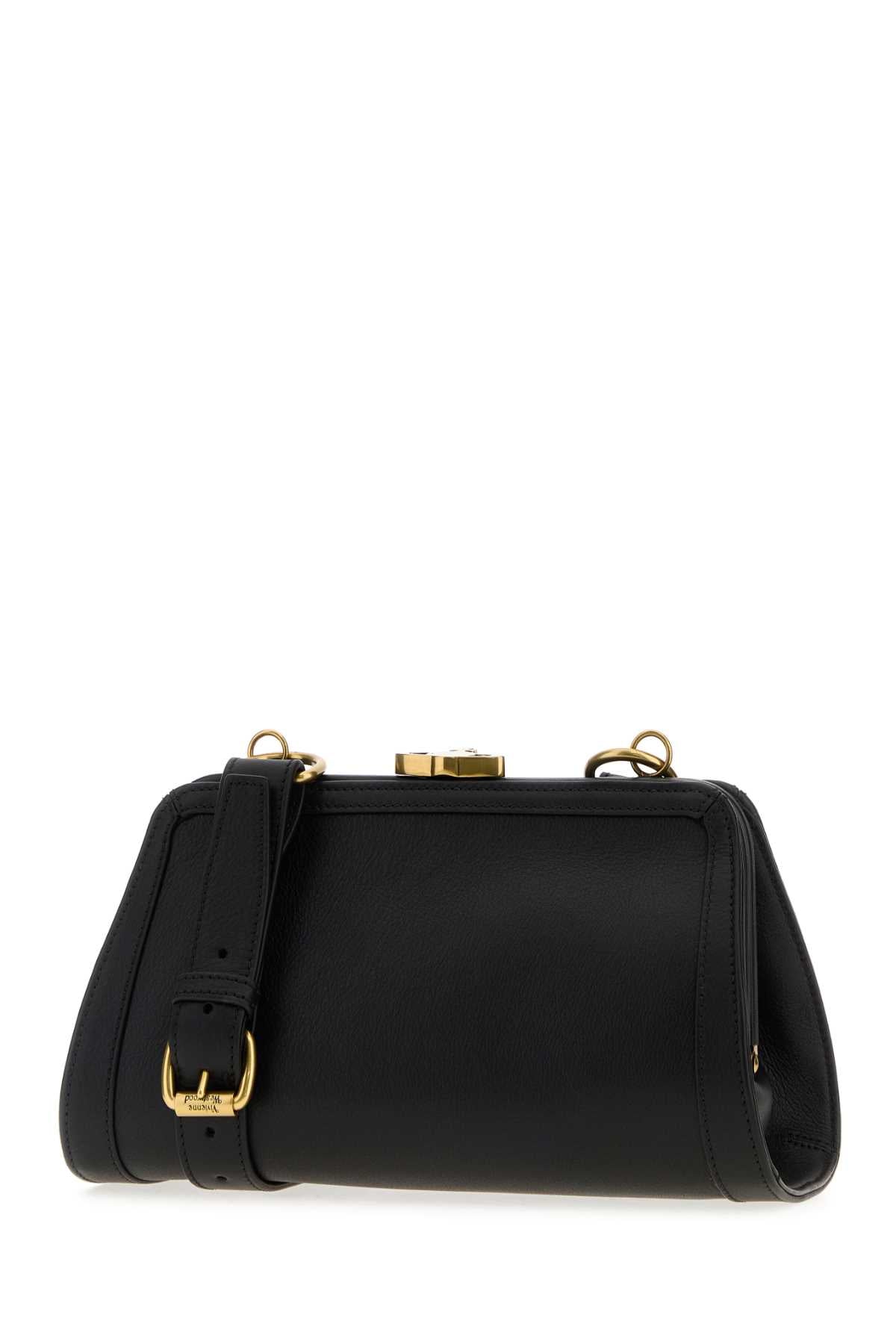 Vivienne Westwood Women Black Leather Ascot Crossbody Bag VIVIENNE WESTWOOD