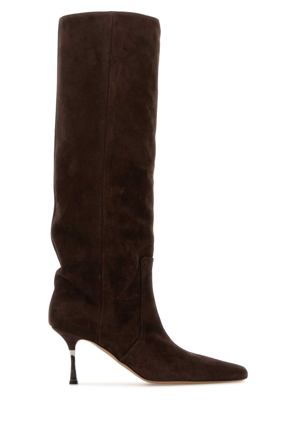 Paris Texas Women Chocolate Suede Bettina Boots PARIS TEXAS