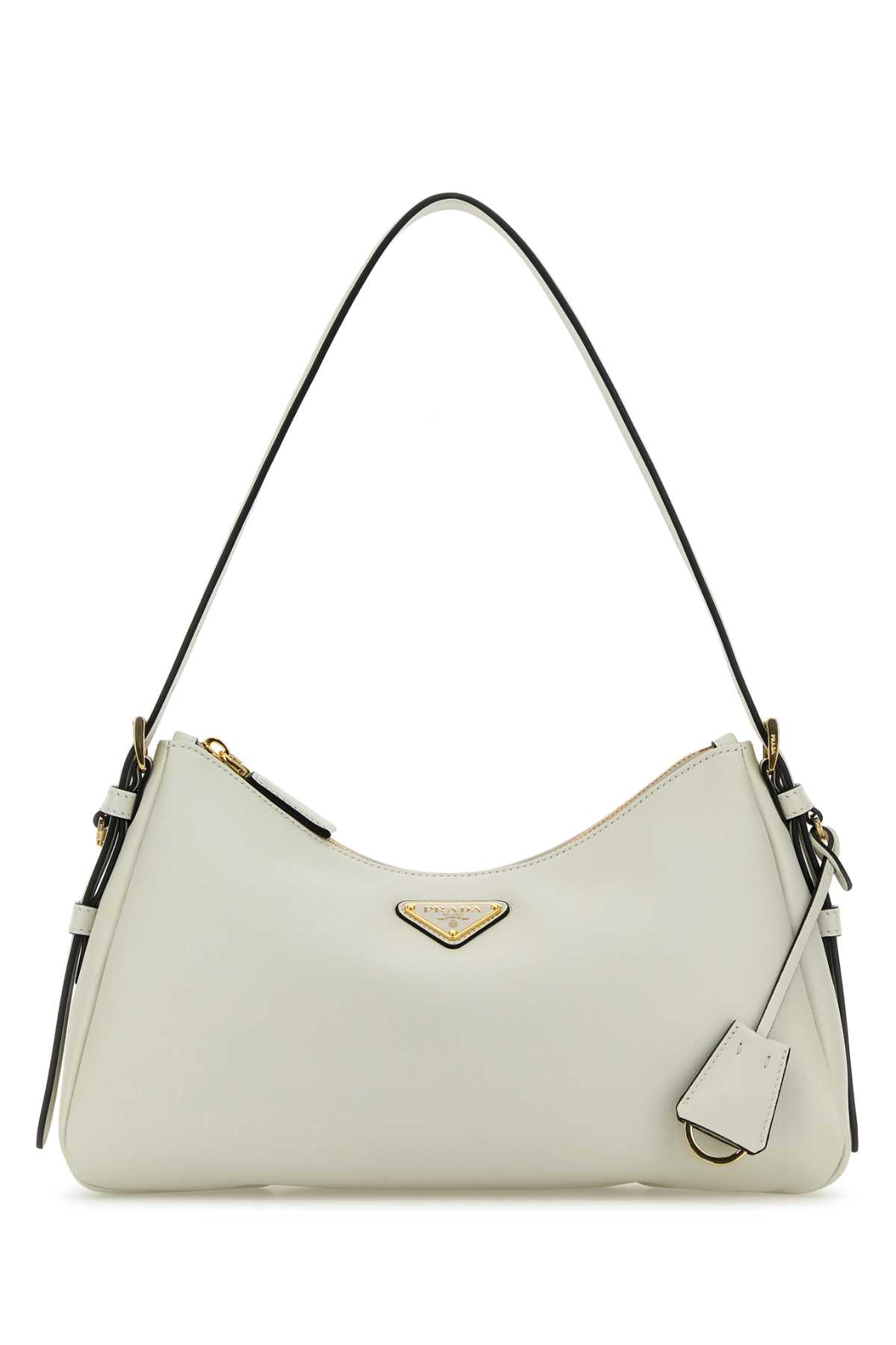Prada Women White Leather Medium Aimee Shoulder Bag PRADA