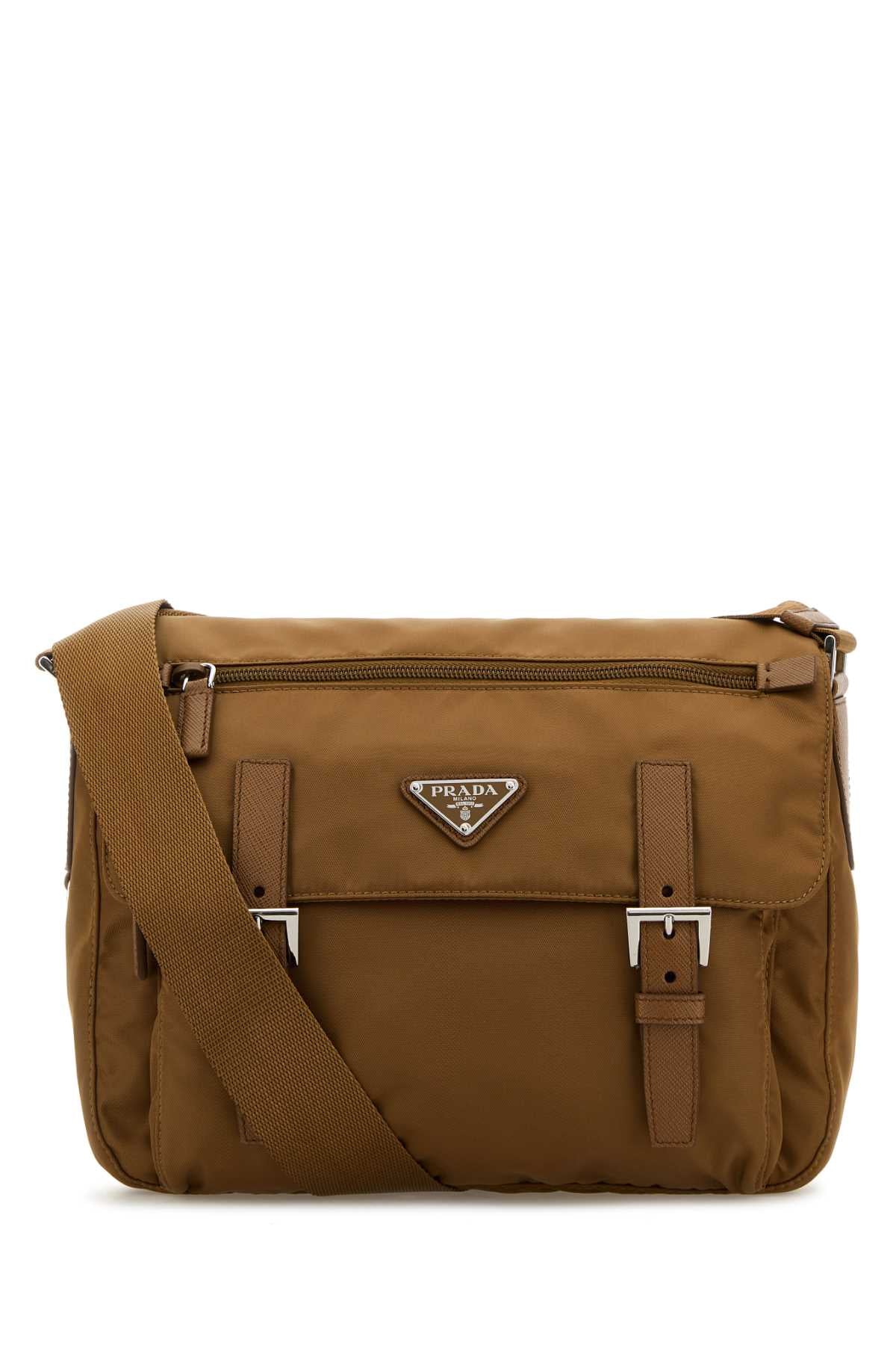 Prada Women Camel Re-Nylon Crossbody Bag PRADA