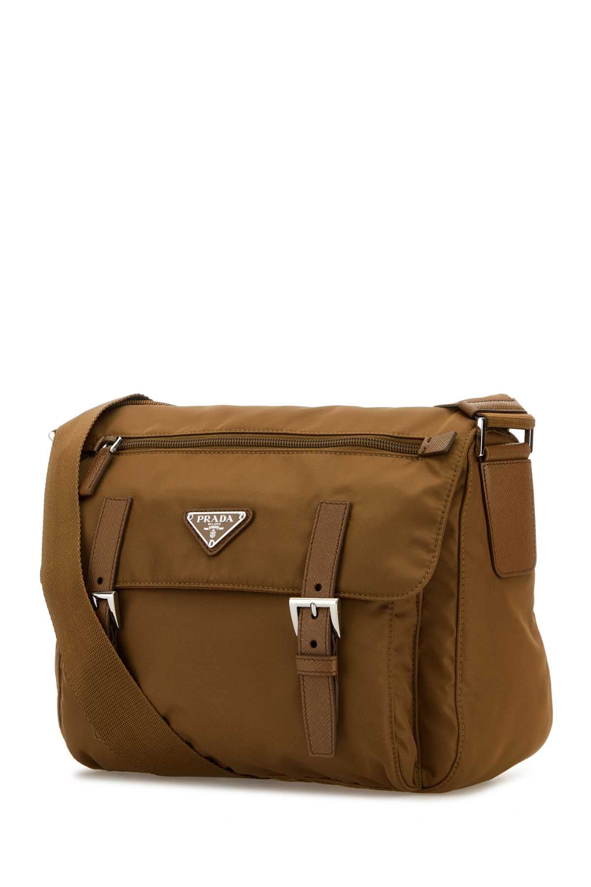 Prada Women Camel Re-Nylon Crossbody Bag PRADA