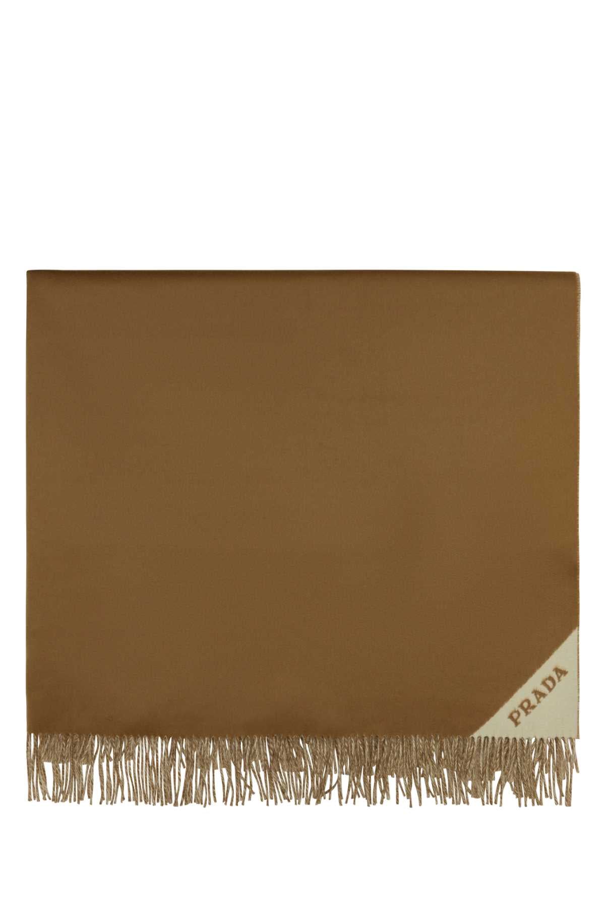 Prada Unisex Camel Cashmere Blanket PRADA