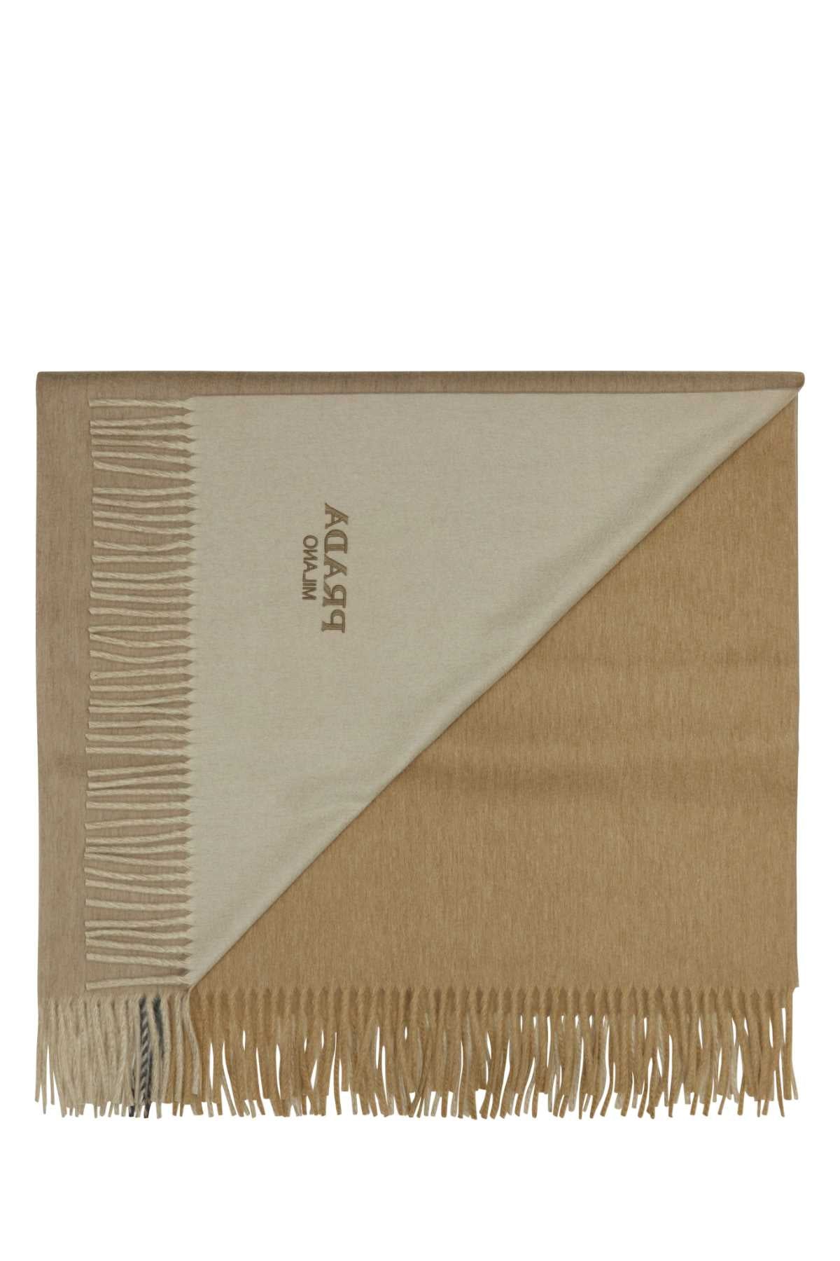 Prada Unisex Two-Tone Cashmere Blend Blanket PRADA