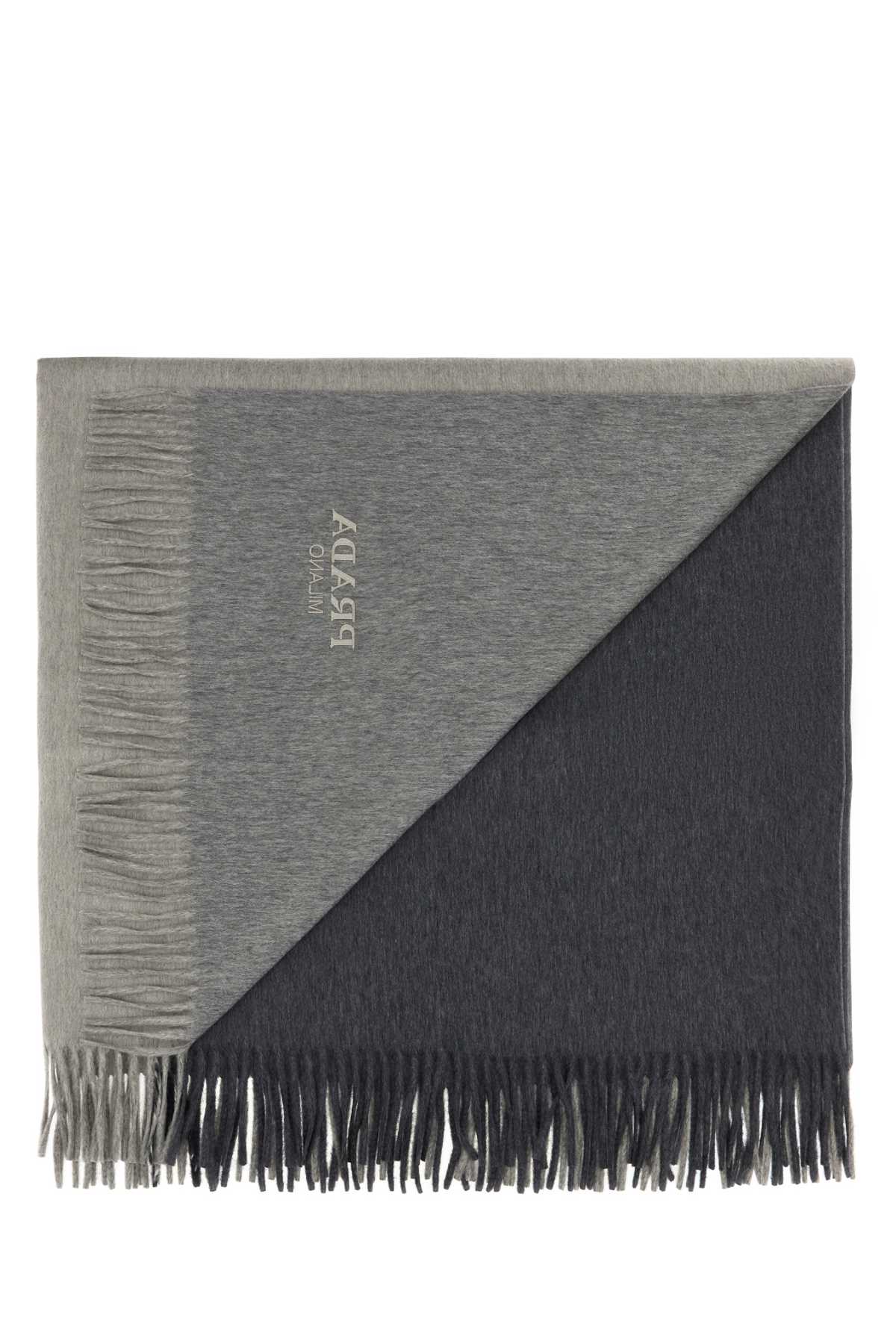 Prada Unisex Two-Tone Cashmere Blend Blanket PRADA