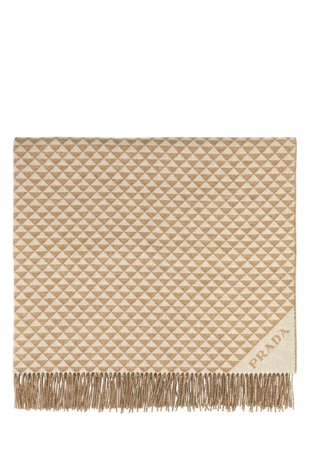 Prada Unisex Embroidered Wool Blend Symbole Double Blanket PRADA