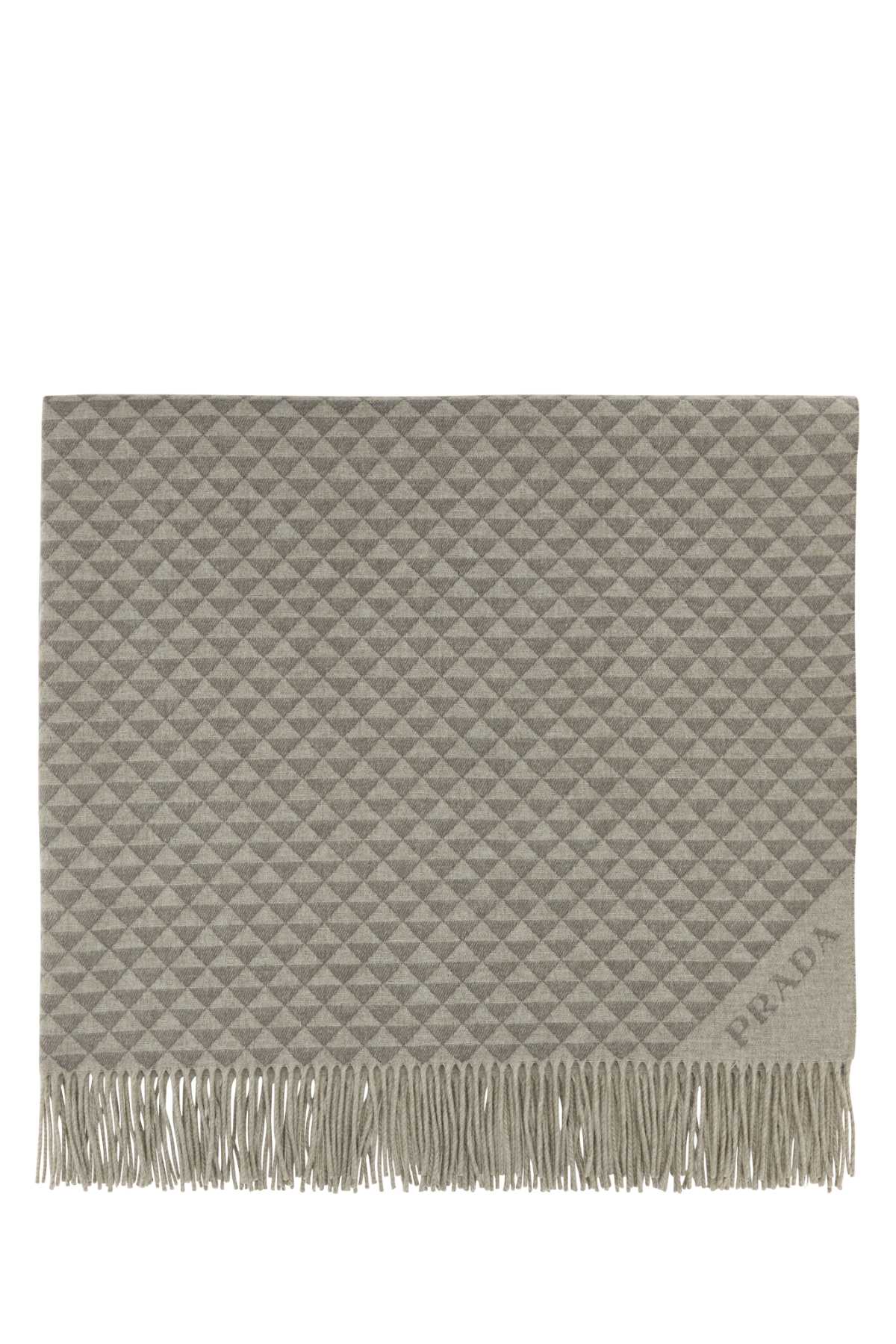 Prada Unisex Embroidered Wool Blend Symbole Double Blanket PRADA