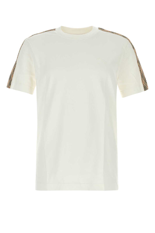 Burberry Men White Cotton T-Shirt BURBERRY