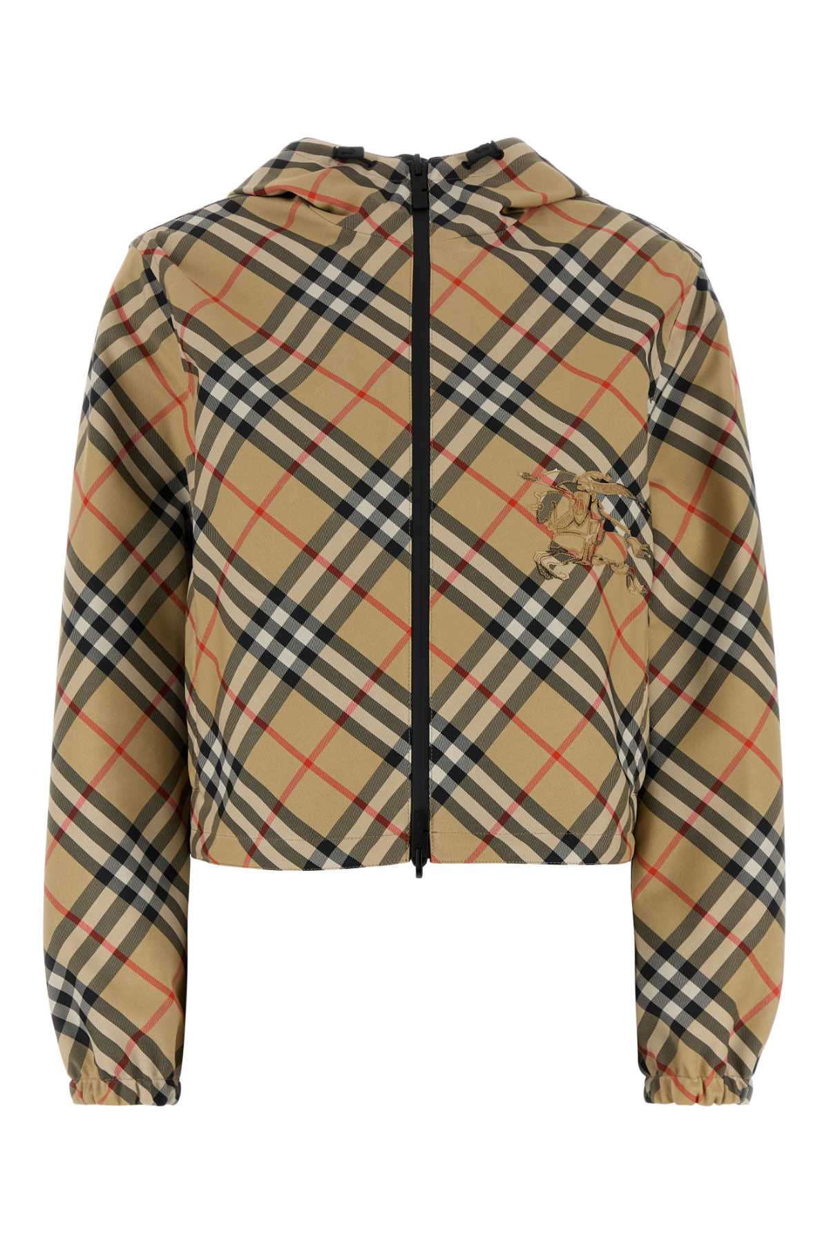 Burberry Women Embroidered Twill Reversible Jacket BURBERRY
