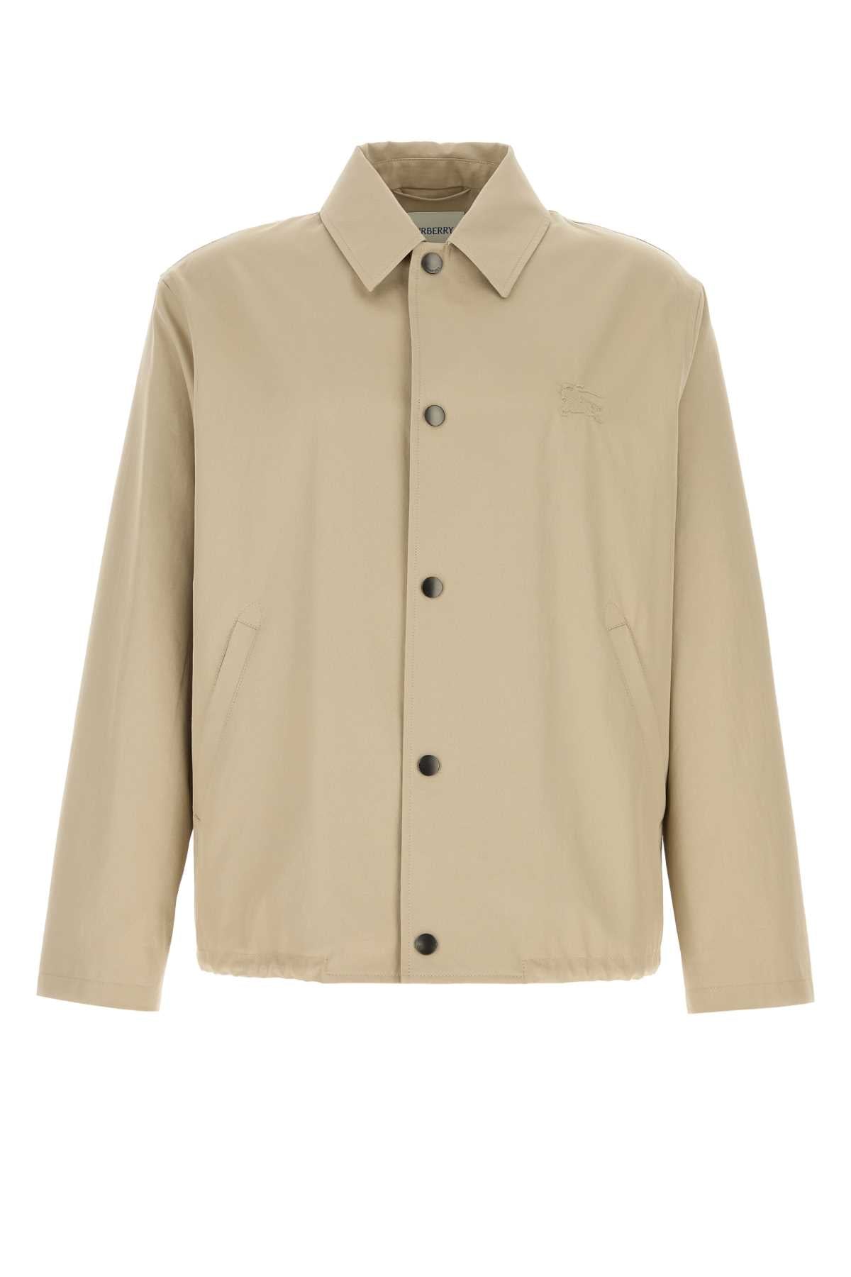 Burberry Men Cappuccino Gabardine Jacket BURBERRY