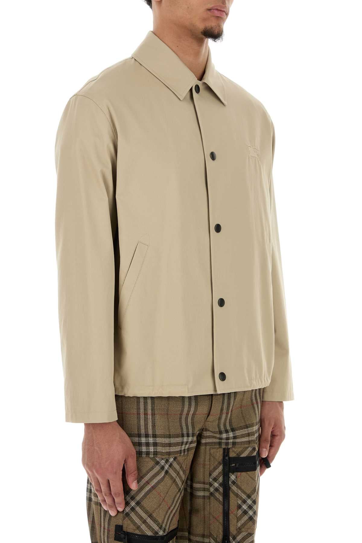 Burberry Men Cappuccino Gabardine Jacket BURBERRY