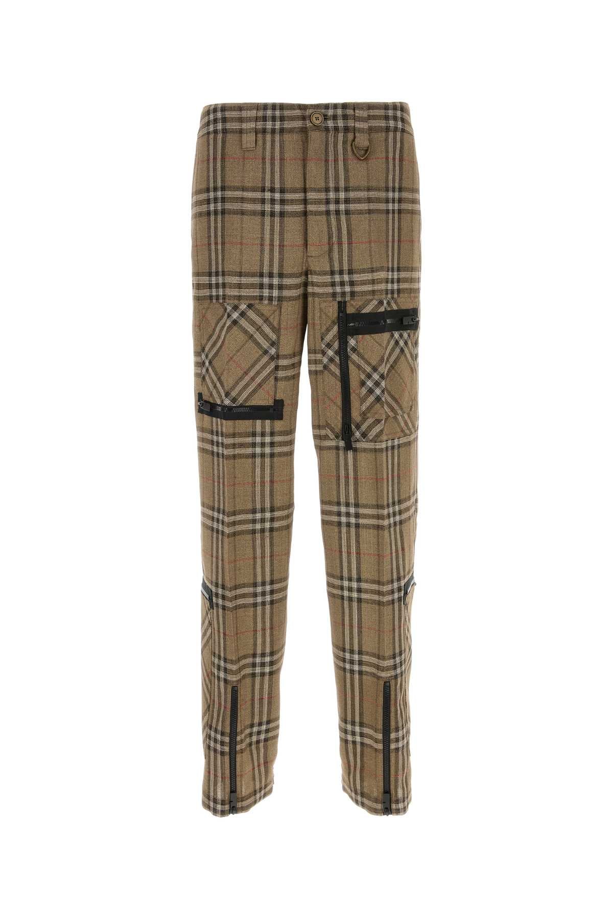 Burberry Men Embroidered Viscose Blend Cargo Pant BURBERRY