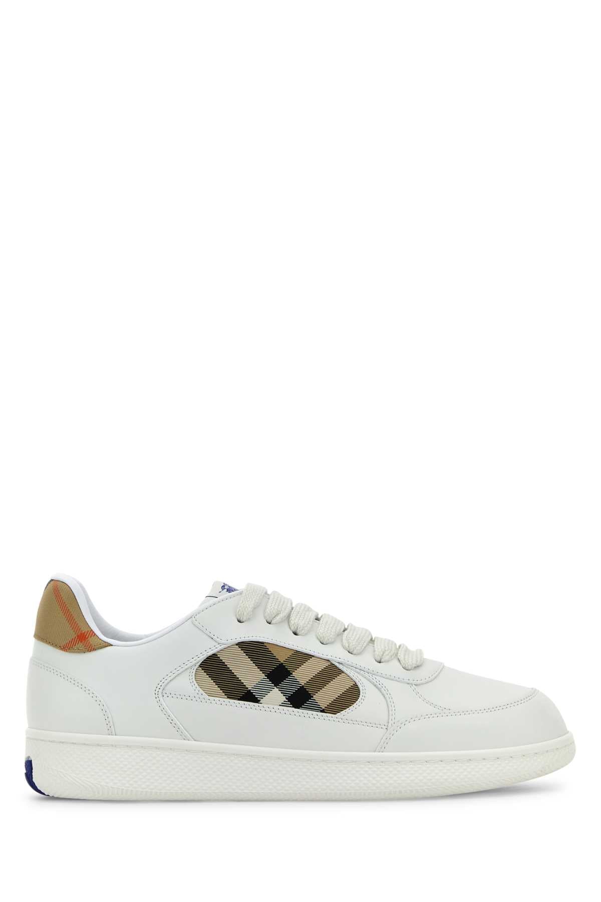 Burberry Men White Leather Sneakers BURBERRY