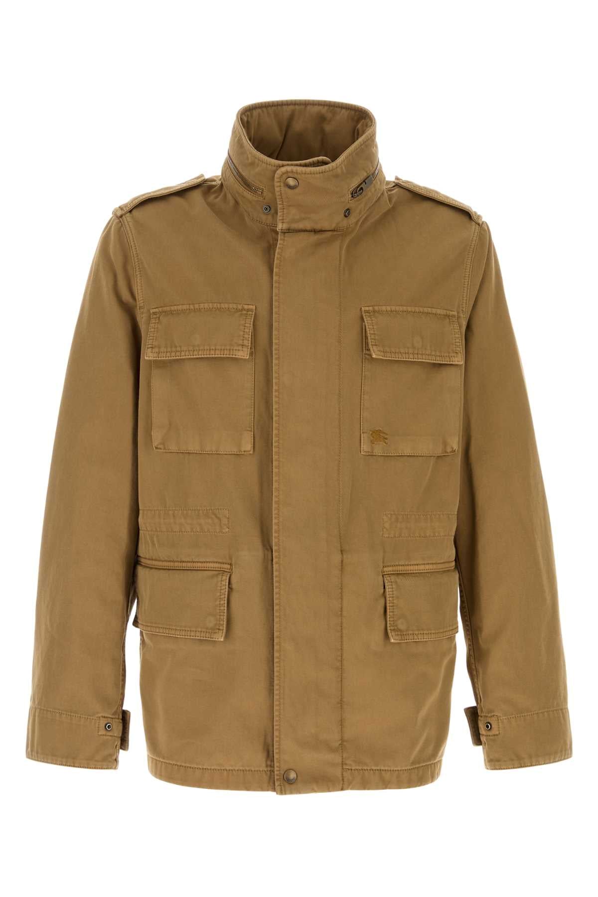 Burberry Men Camel Cotton Jacket BURBERRY