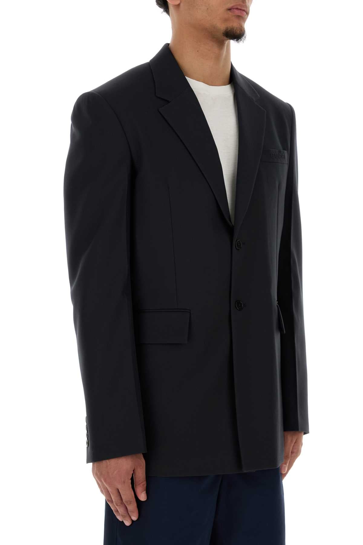 Gucci Men Graphite Twill Blazer GUCCI
