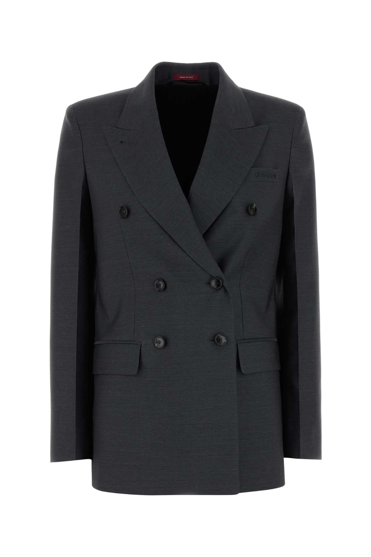 Gucci Women Graphite Wool Blazer GUCCI