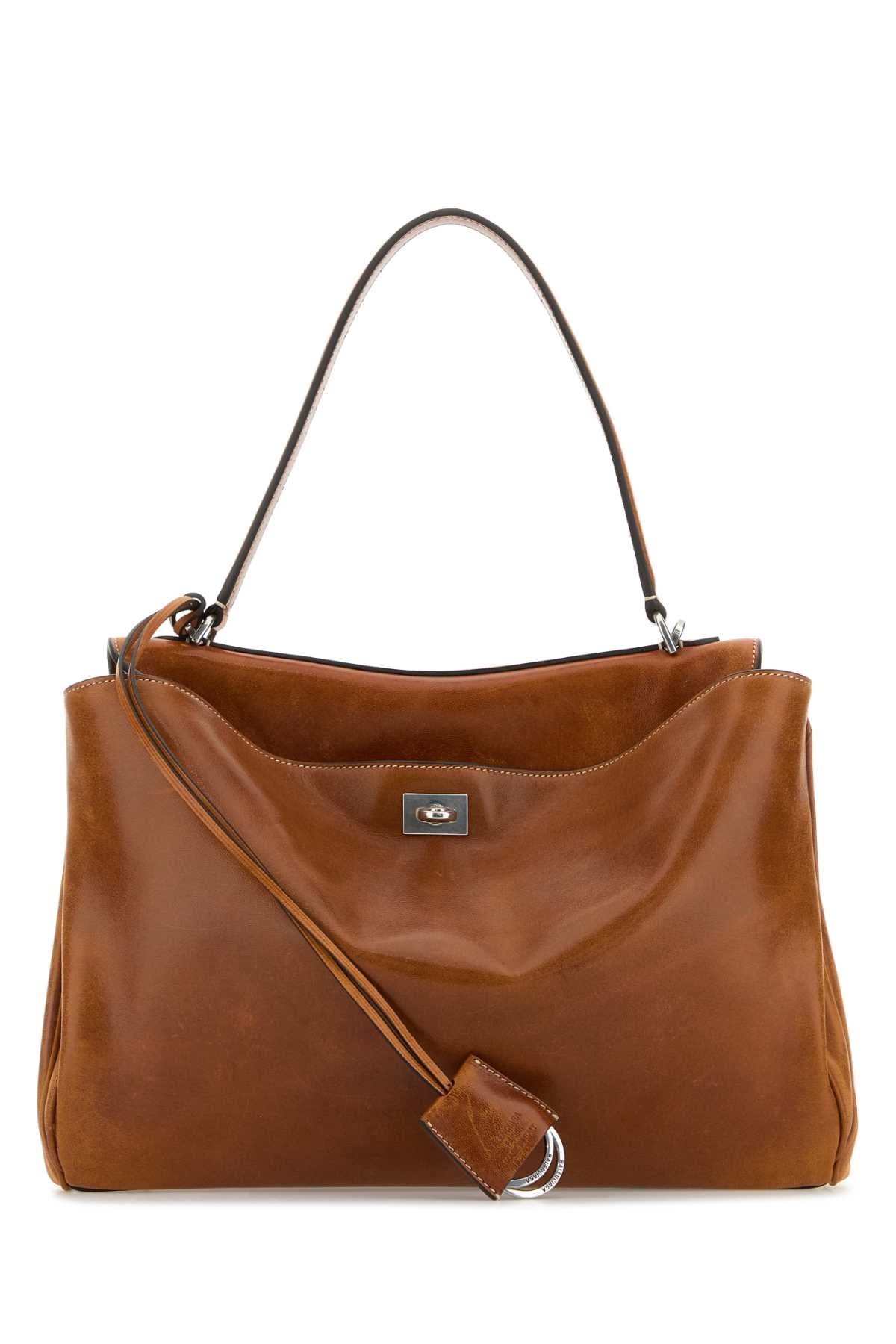Balenciaga Women Caramel Leather Medium Rodeo Handbag BALENCIAGA