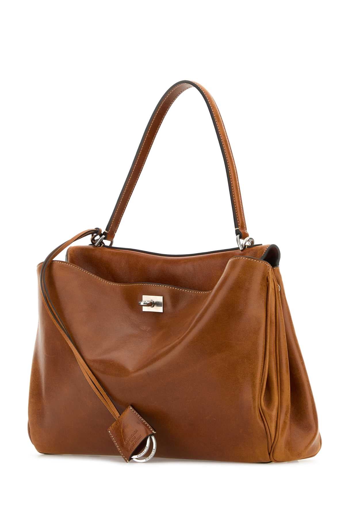 Balenciaga Women Caramel Leather Medium Rodeo Handbag BALENCIAGA