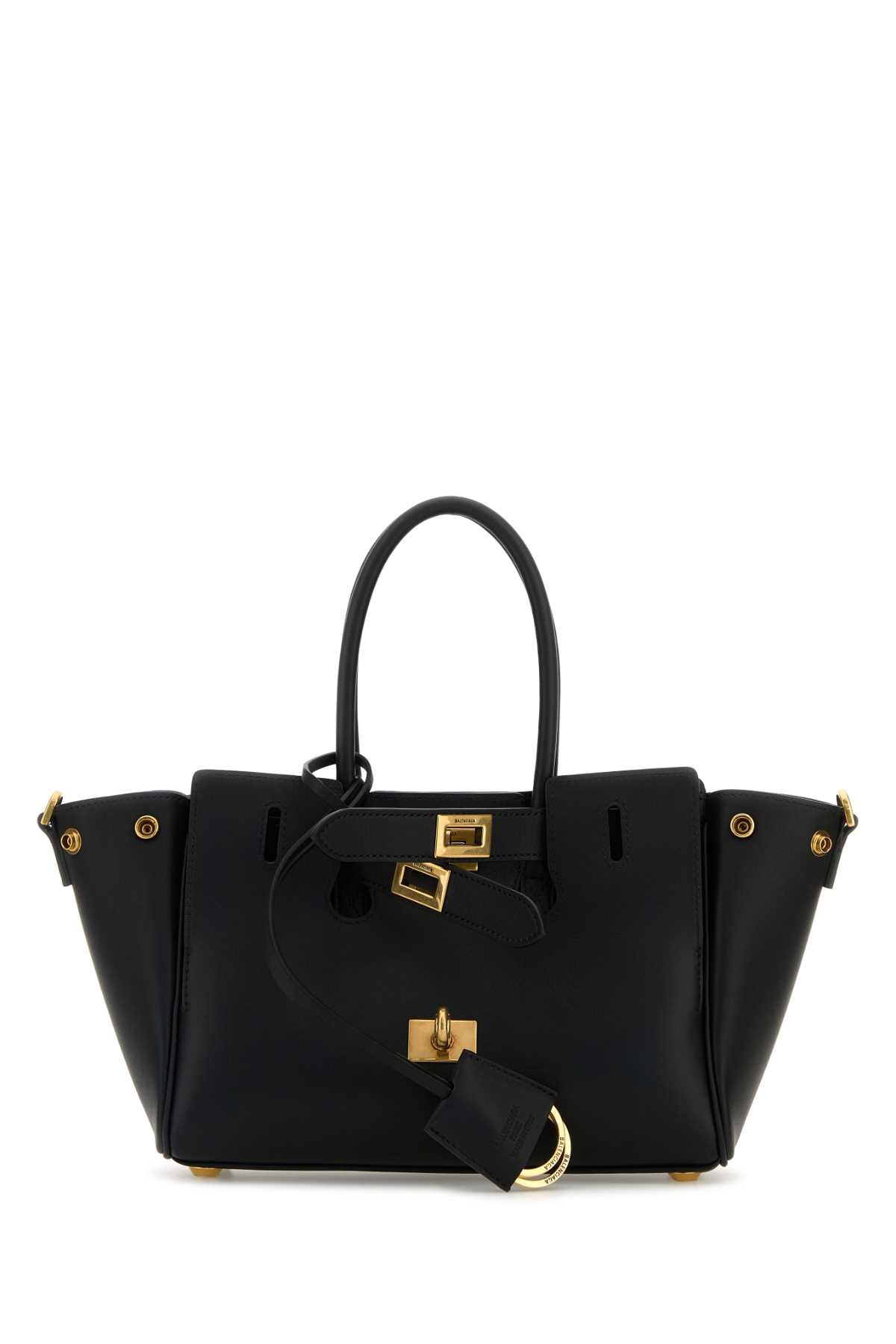 Balenciaga Women Black Leather Carry All Bel Air Shopping Bag BALENCIAGA