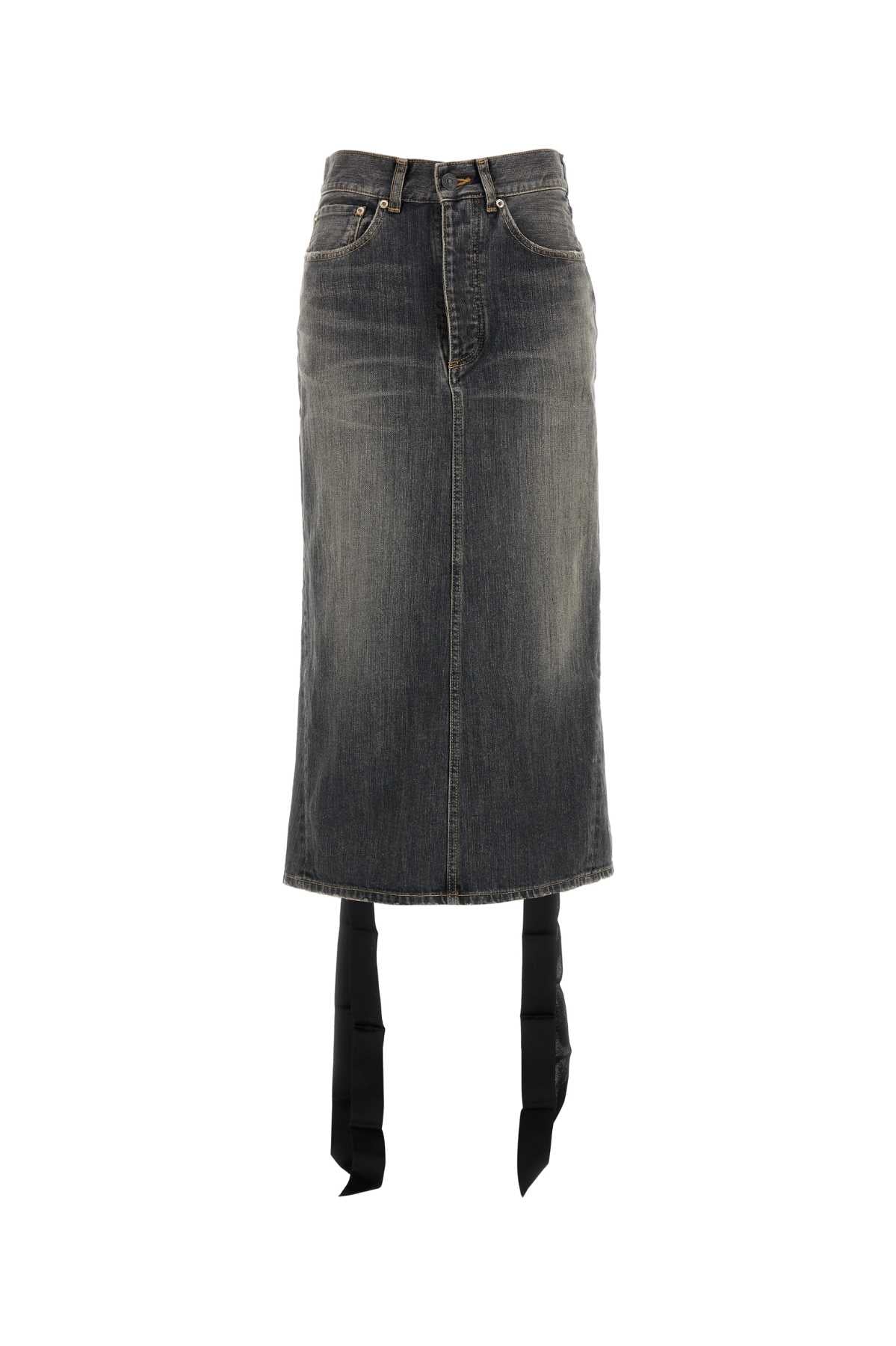 Balenciaga Women Black Denim Skirt BALENCIAGA