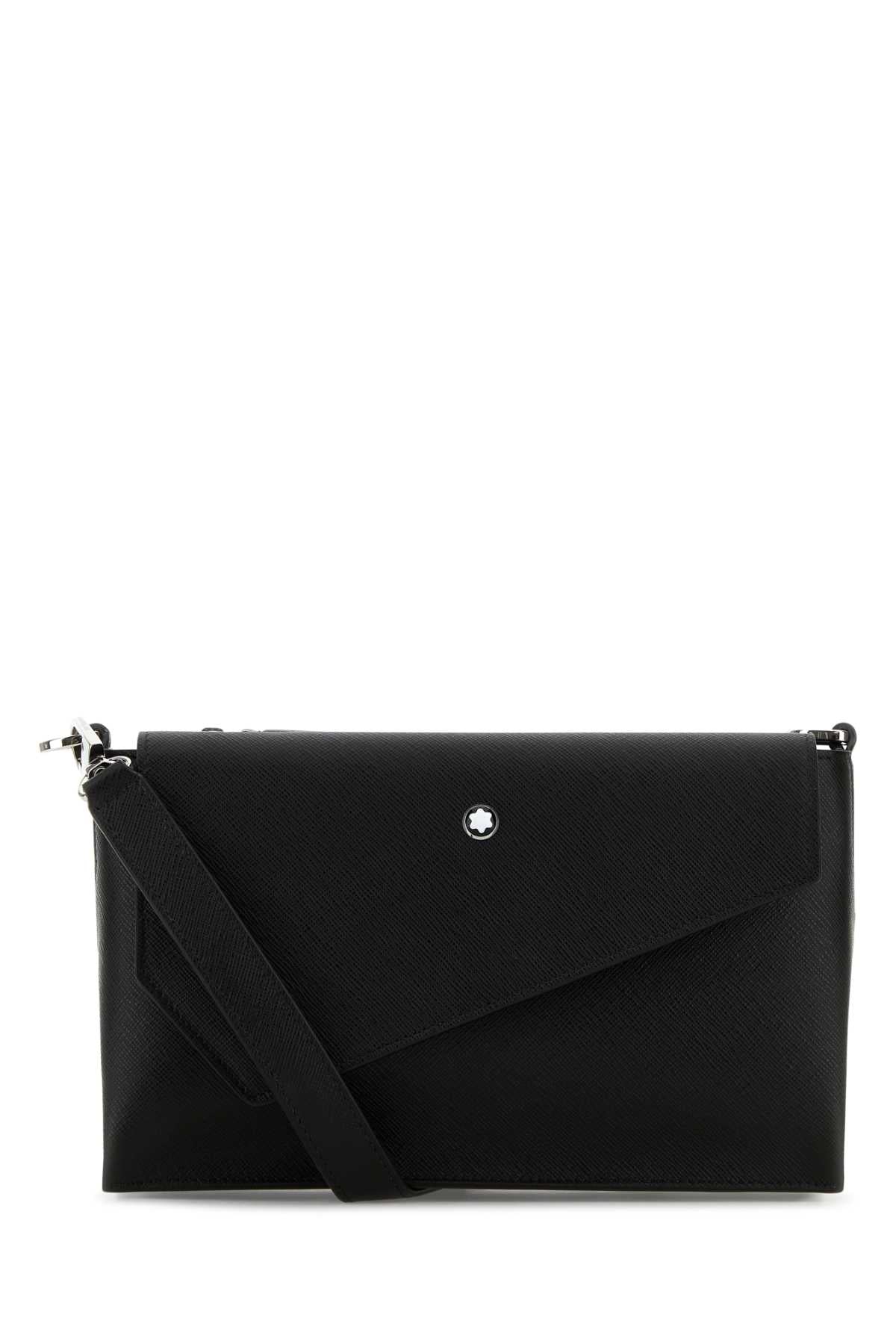 Montblanc Men Black Leather Crossbody Bag MONTBLANC