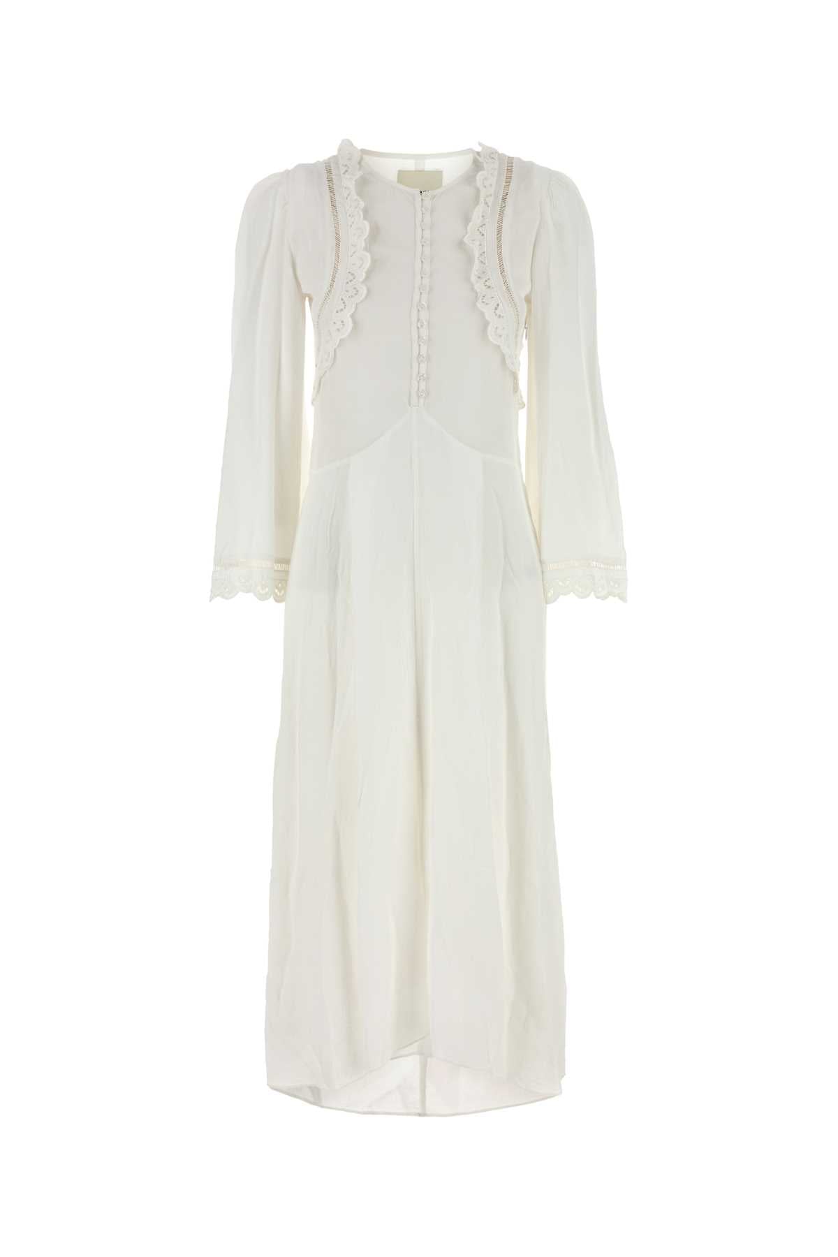 Isabel Marant Women White Crepe Faustina Dress ISABEL MARANT