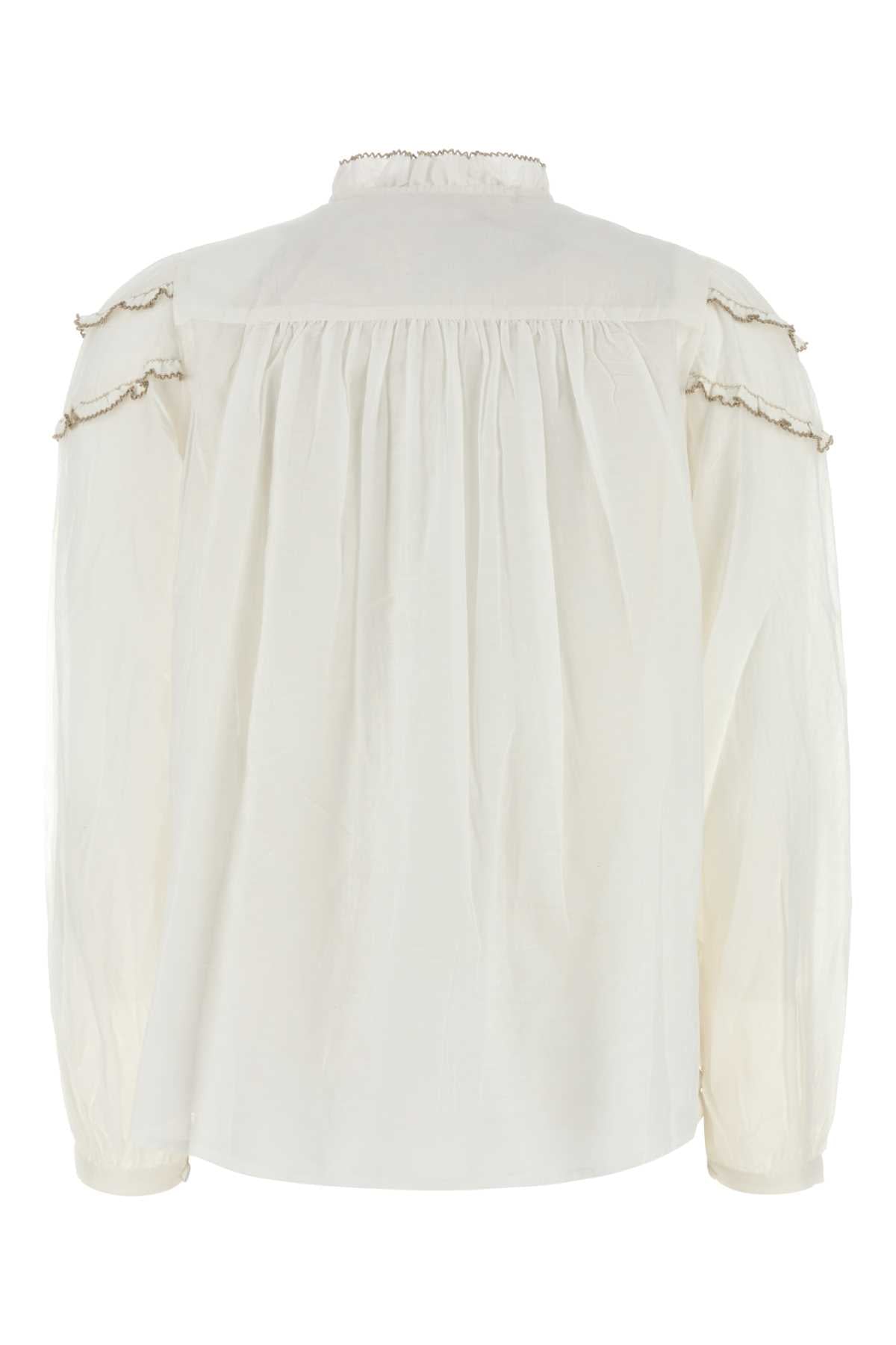 Isabel Marant Etoile Women White Cotton Blend Christa Shirt ISABEL MARANT ETOILE