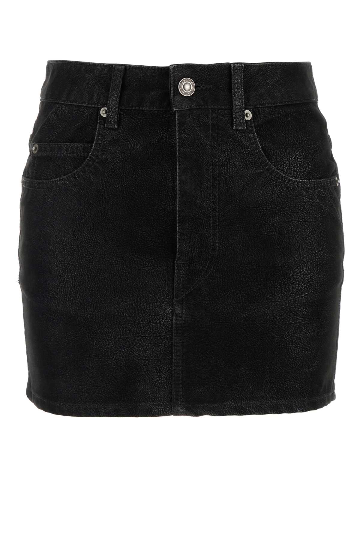 Isabel Marant Etoile Women Black Synthetic Leather Kimmy Mini Skirt ISABEL MARANT ETOILE