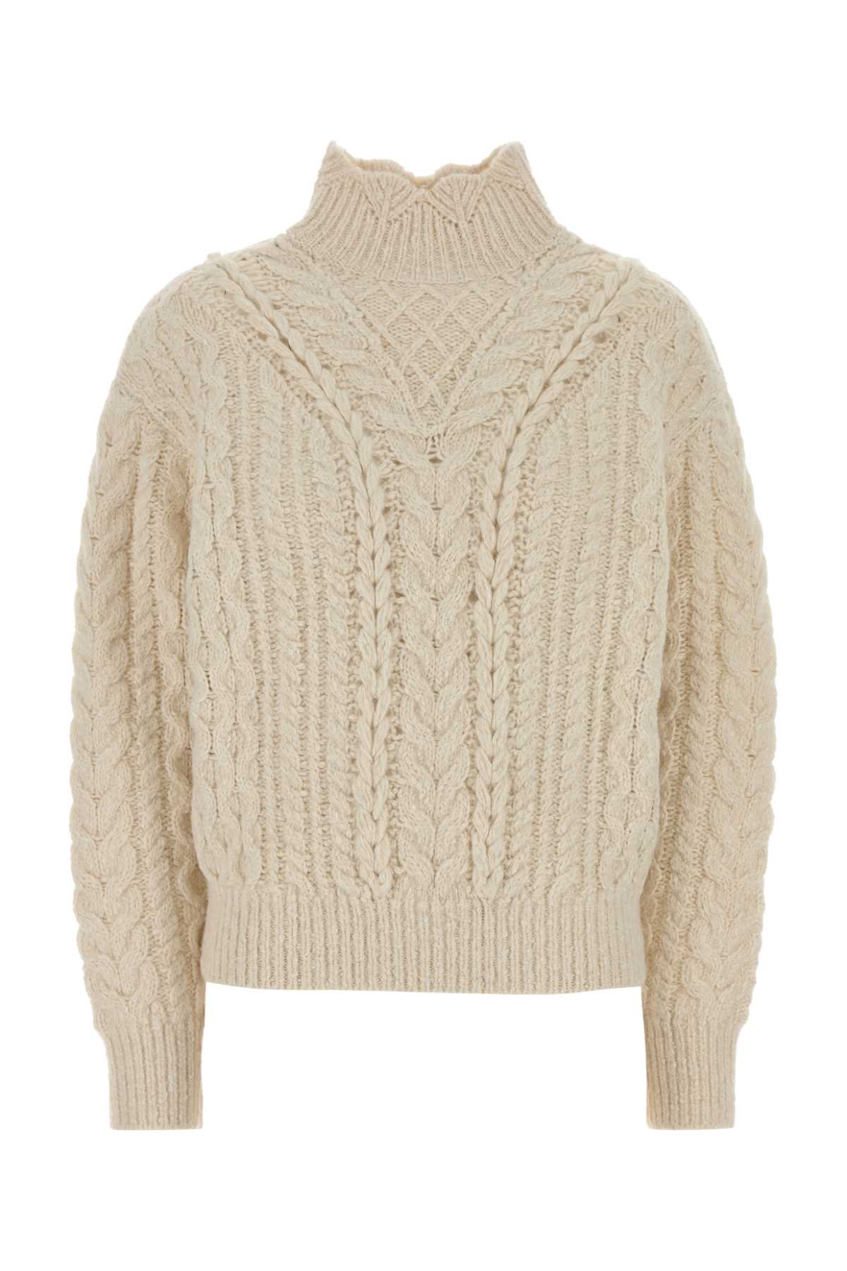 Isabel Marant Etoile Women Ivory Cotton Blend Bolinea Sweater ISABEL MARANT ETOILE