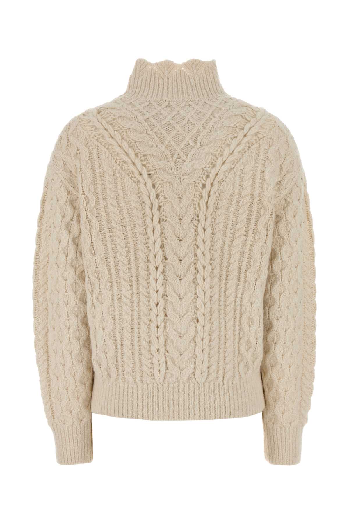 Isabel Marant Etoile Women Ivory Cotton Blend Bolinea Sweater ISABEL MARANT ETOILE