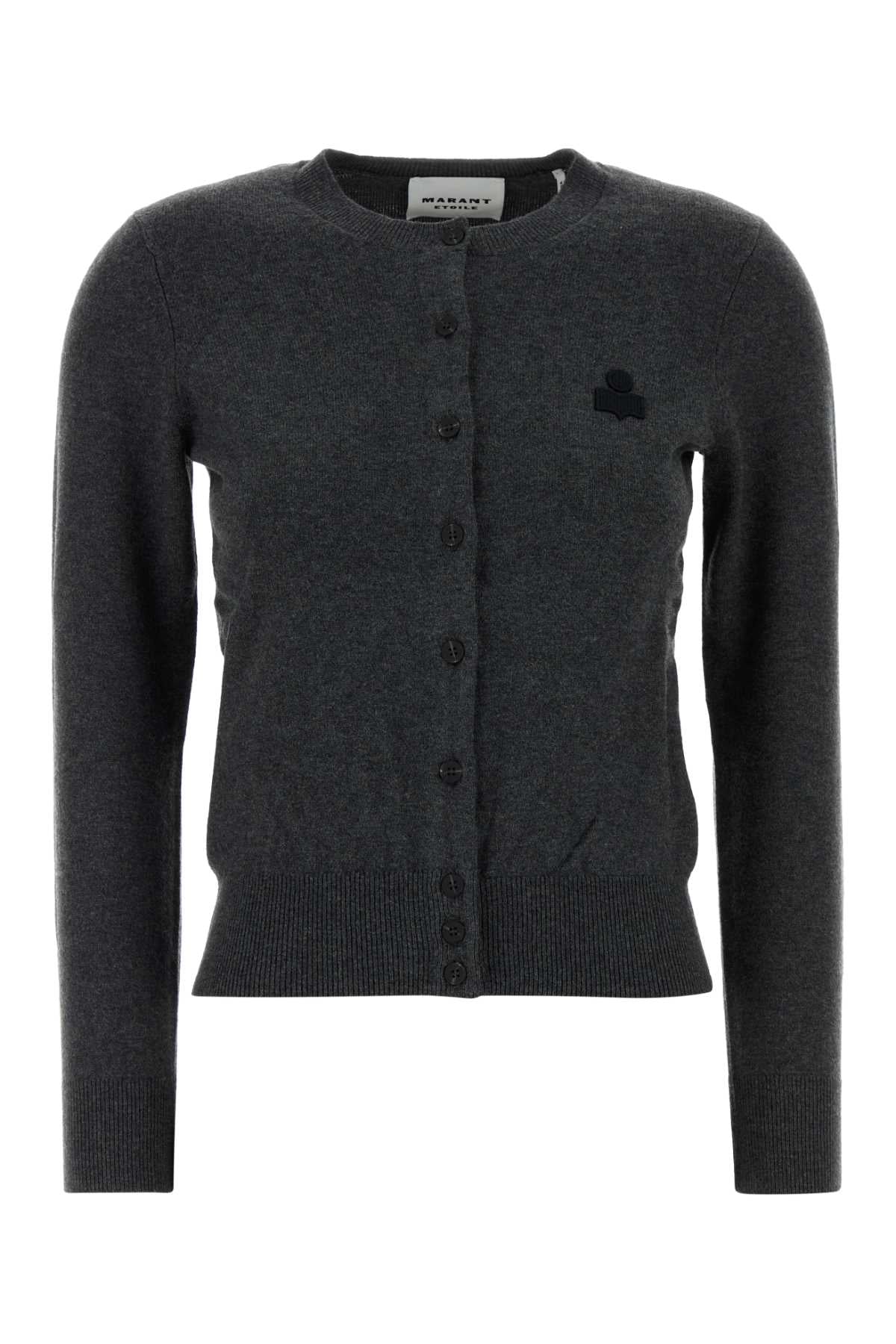 Isabel Marant Etoile Women Charcoal Cotton Blend Mona Cardigan ISABEL MARANT ETOILE