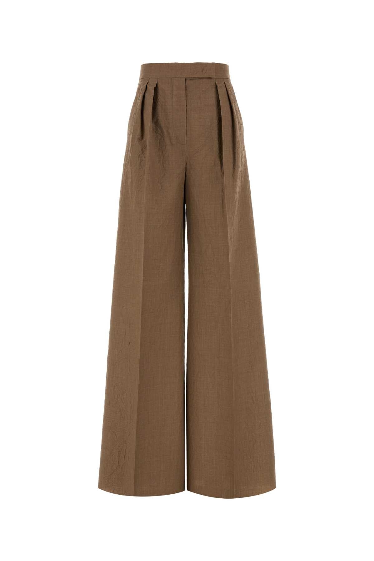 Max Mara Women Biscuit Wool Teruel Flared Leg Pant MAX MARA