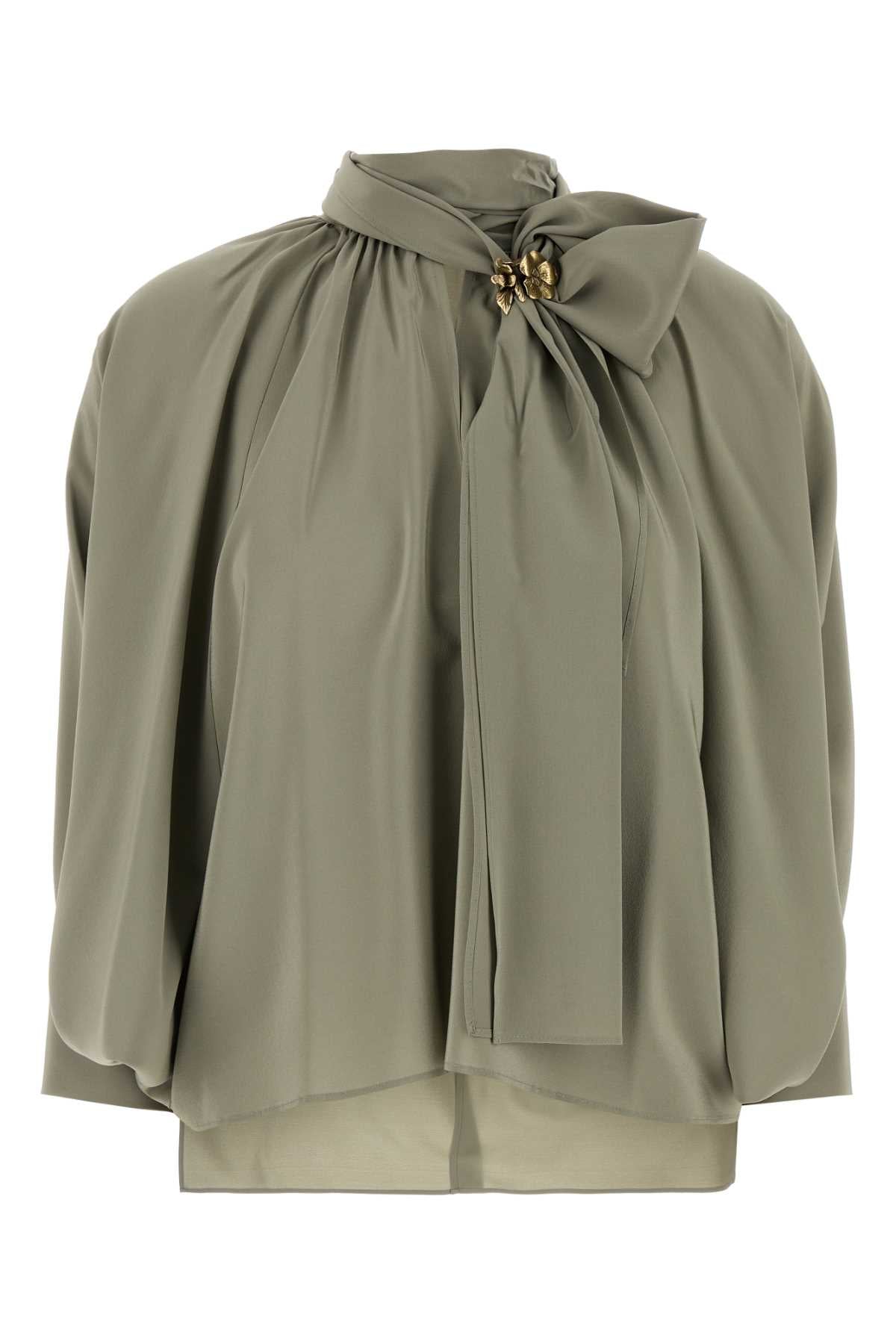 Max Mara Women Sage Green Silk Leonida Blouse MAX MARA