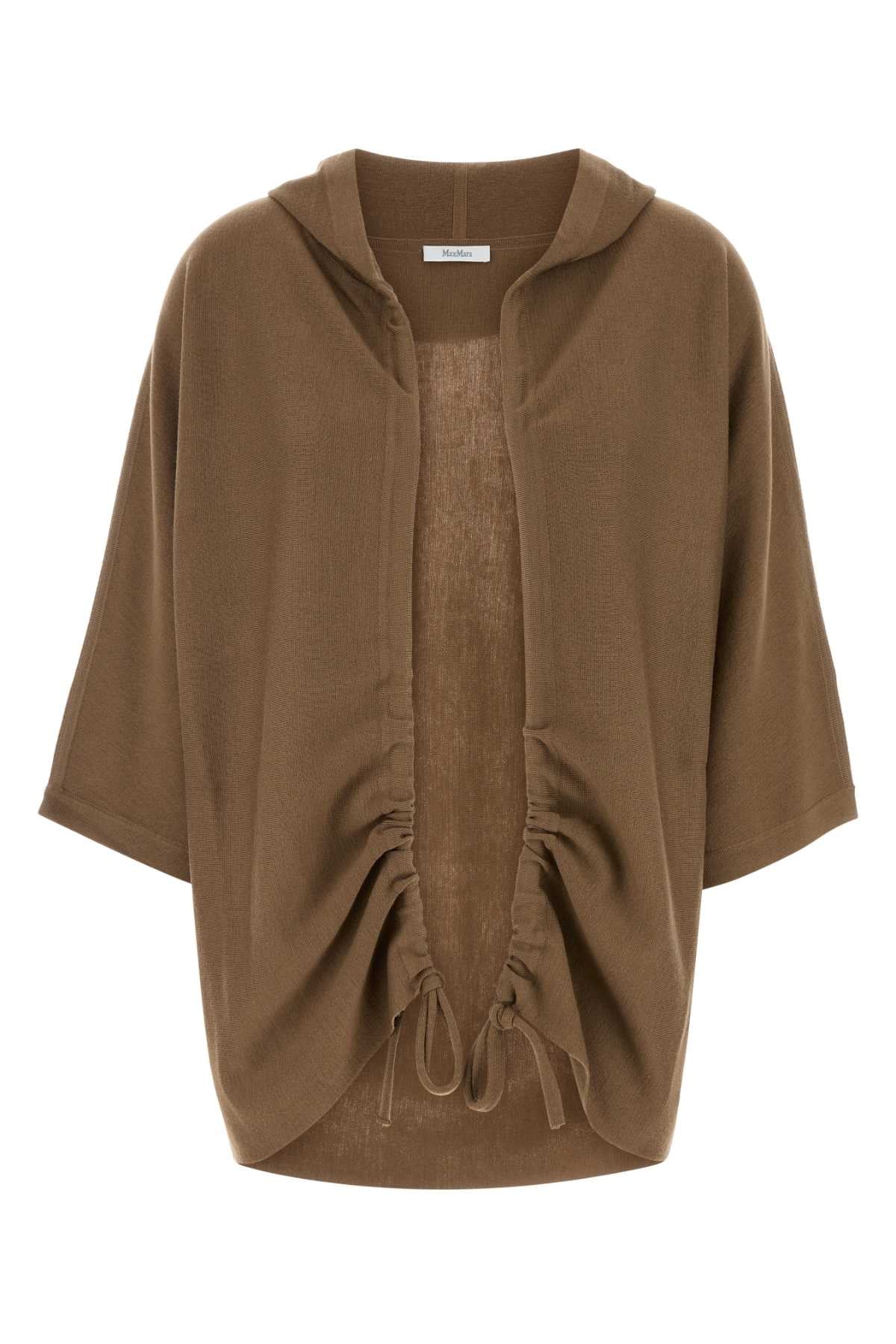 Max Mara Women Brown Wool Aster Cardigan MAX MARA