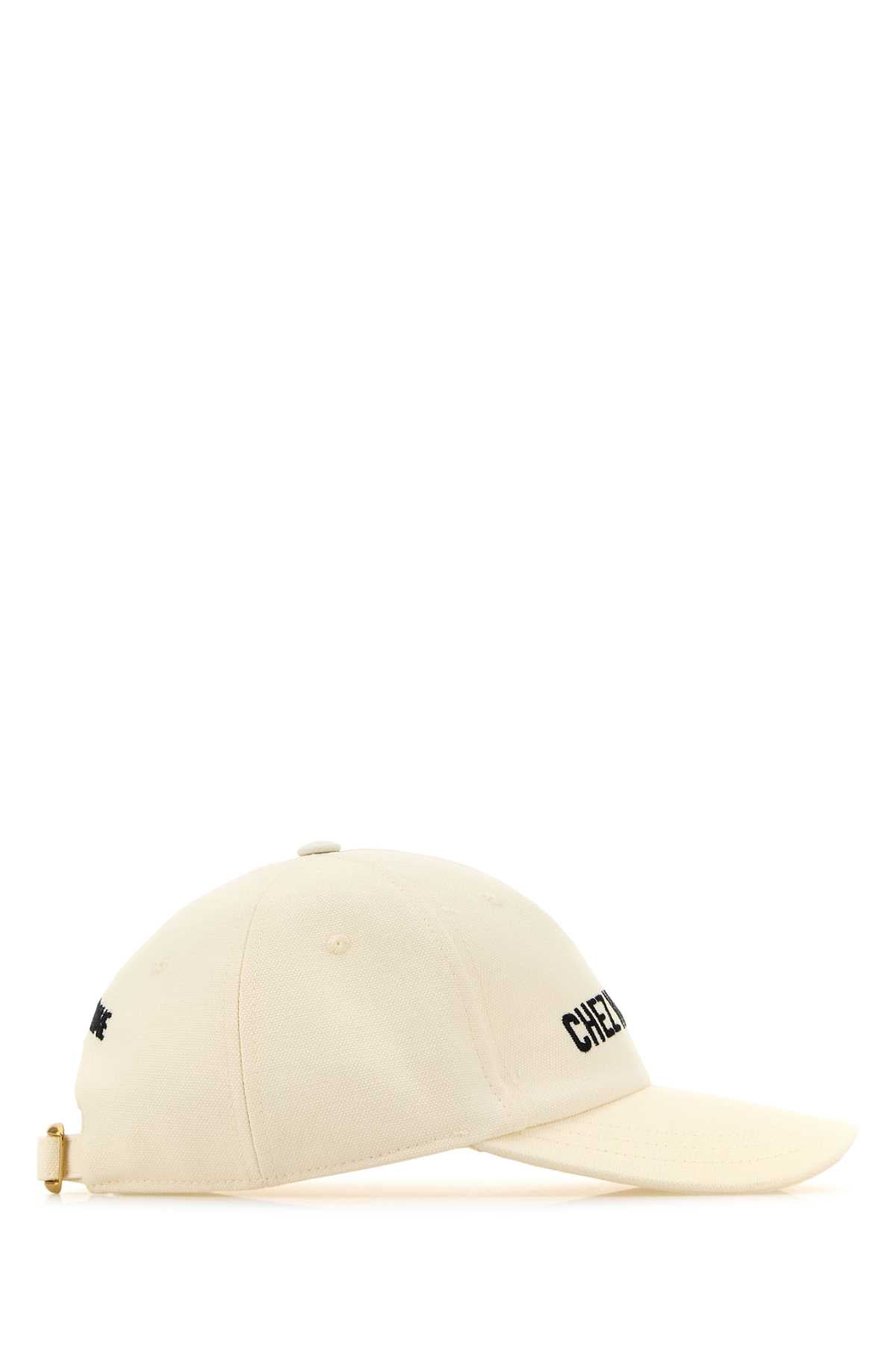 Valentino Garavani Men Ivory Cotton Baseball Cap VALENTINO GARAVANI