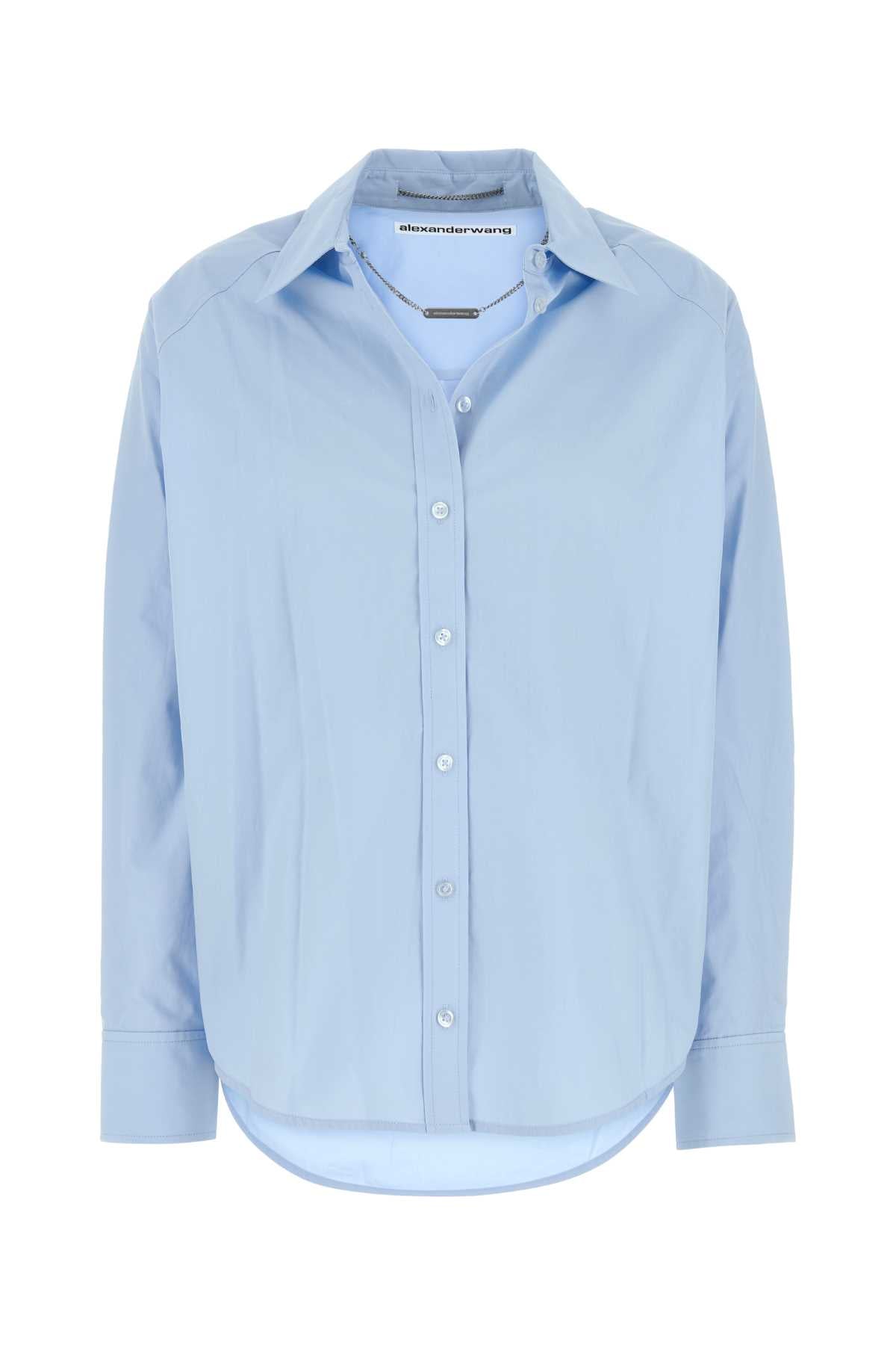 Alexander Wang Women Light Blue Poplin Oversize Shirt ALEXANDER WANG