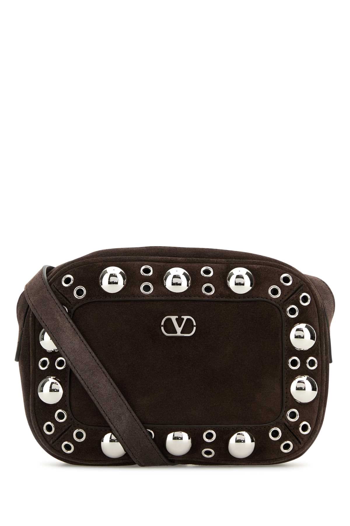 Valentino Garavani Women Brown Suede Nellcã´Te Crossbody Bag VALENTINO GARAVANI
