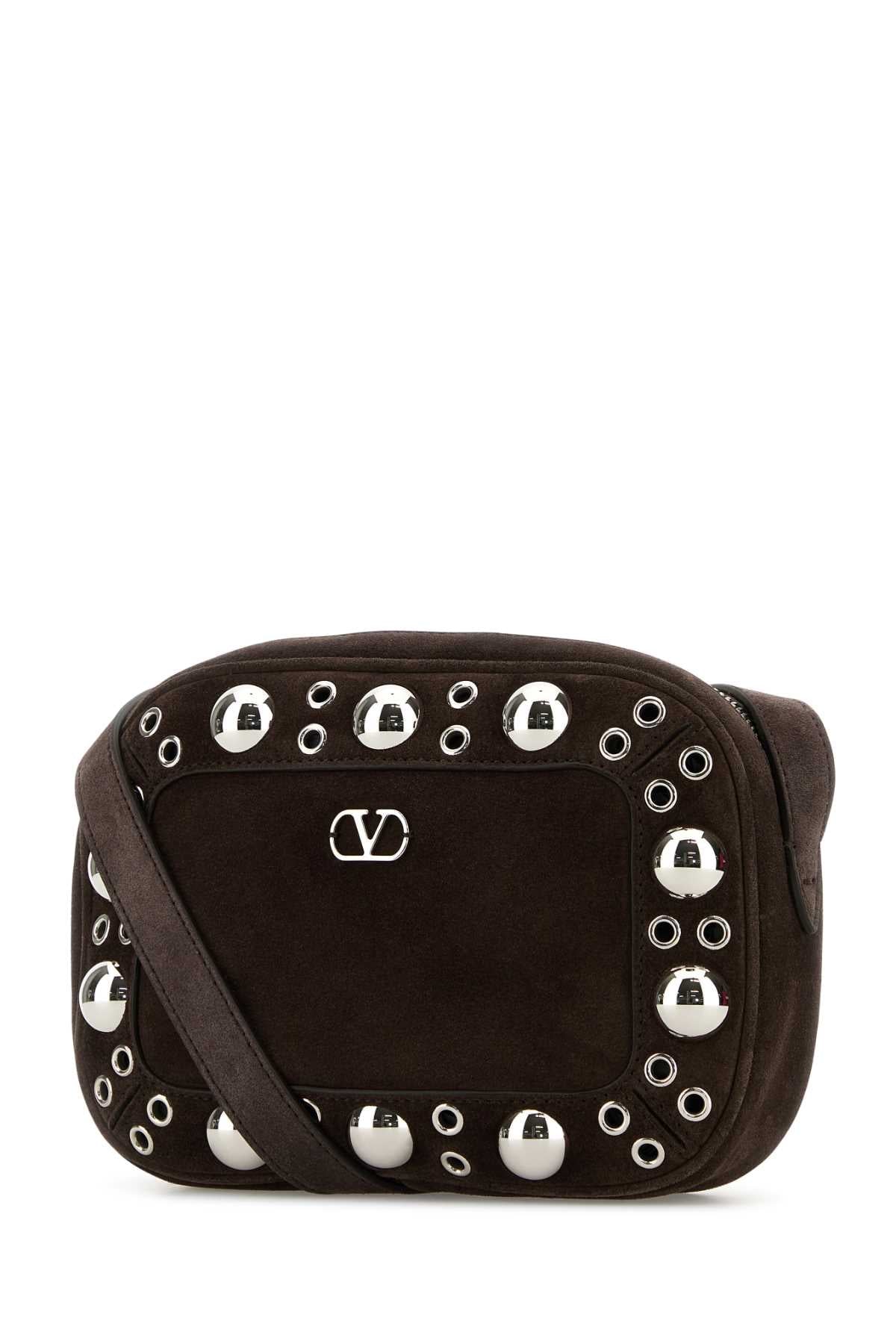 Valentino Garavani Women Brown Suede Nellcã´Te Crossbody Bag VALENTINO GARAVANI